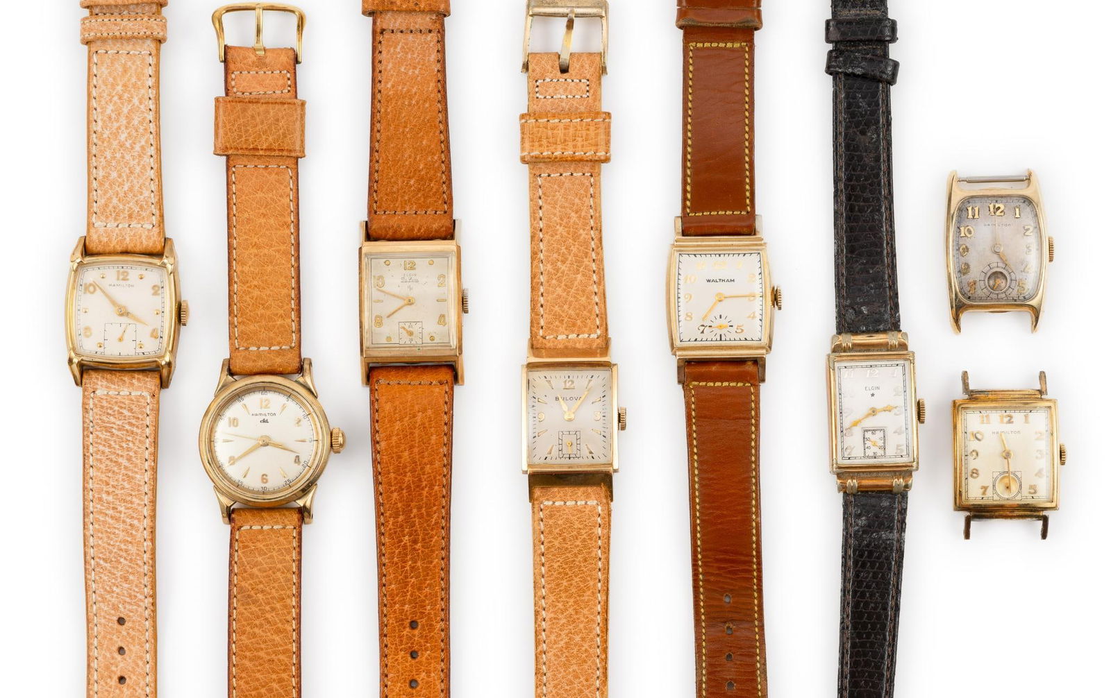 8 Antique Wrist Watches Including Hamilton, CLD (1 of 4)