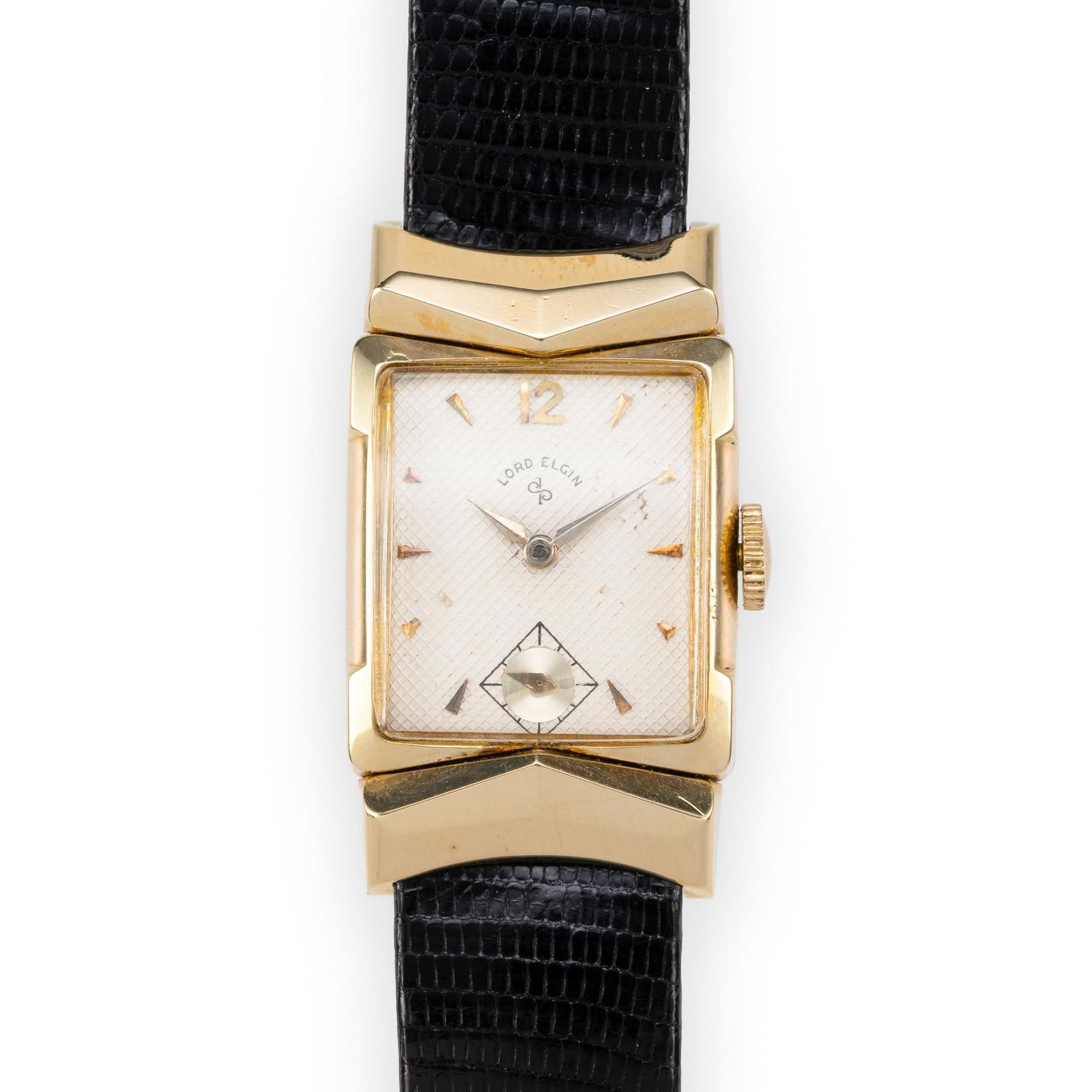 Lord Elgin 14K Gold Antique Rectangular Watch (1 of 5)