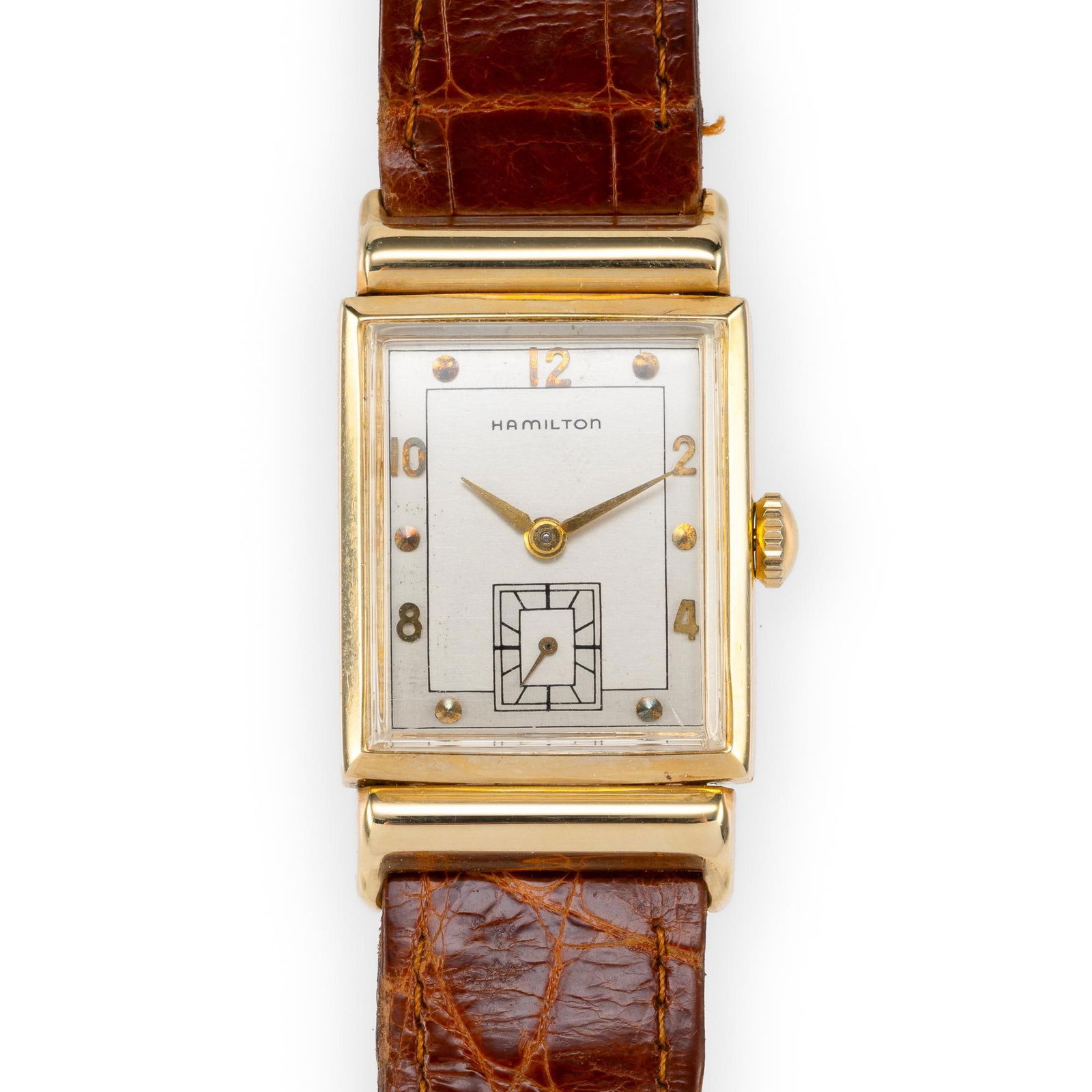 14K Gold Antique Hamilton Rectangular Watch (1 of 5)