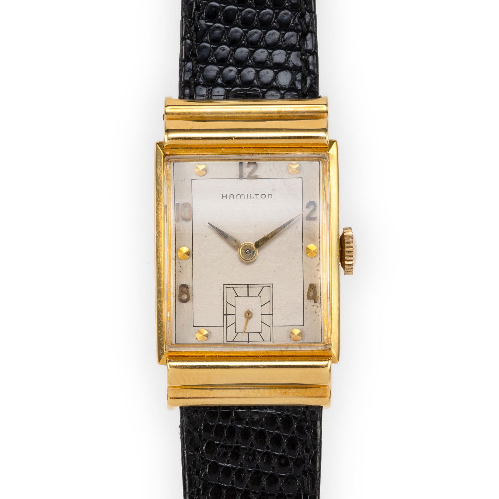 14K Gold Antique Hamilton Rectangular Watch (1 of 5)