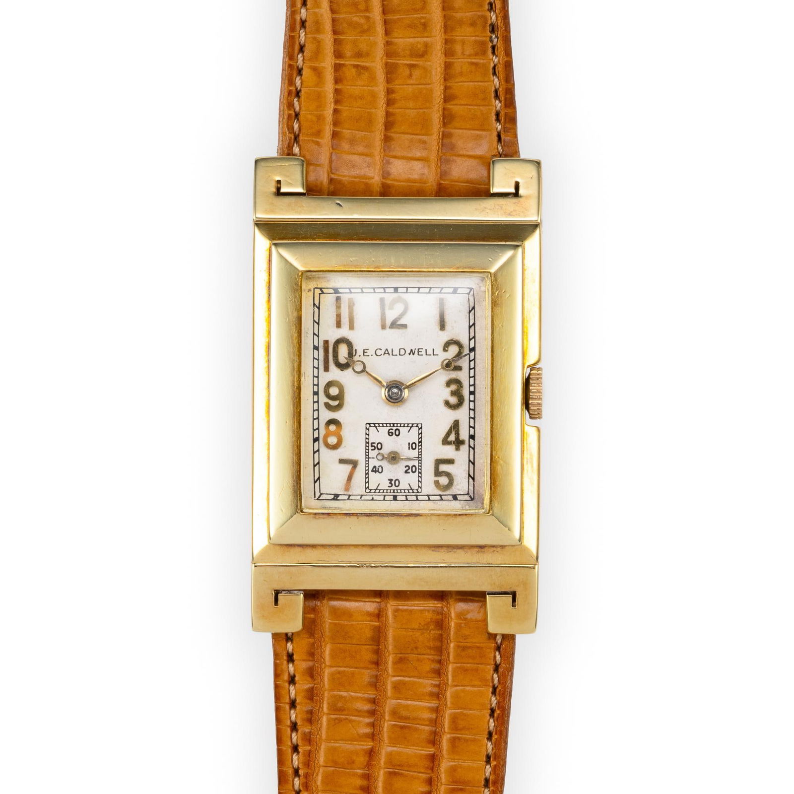18K Gold Antique J. E. Caldwell Rectangular Watch (1 of 5)