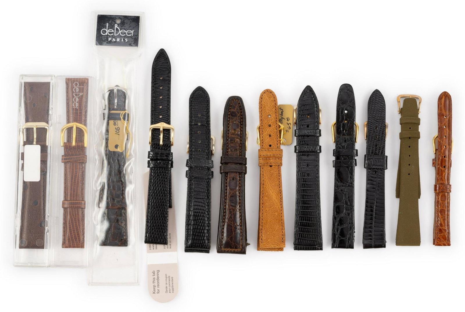 12 High Quality Old Stock Watch Bands Crocodile Universal Geneve Omega (1 of 3)