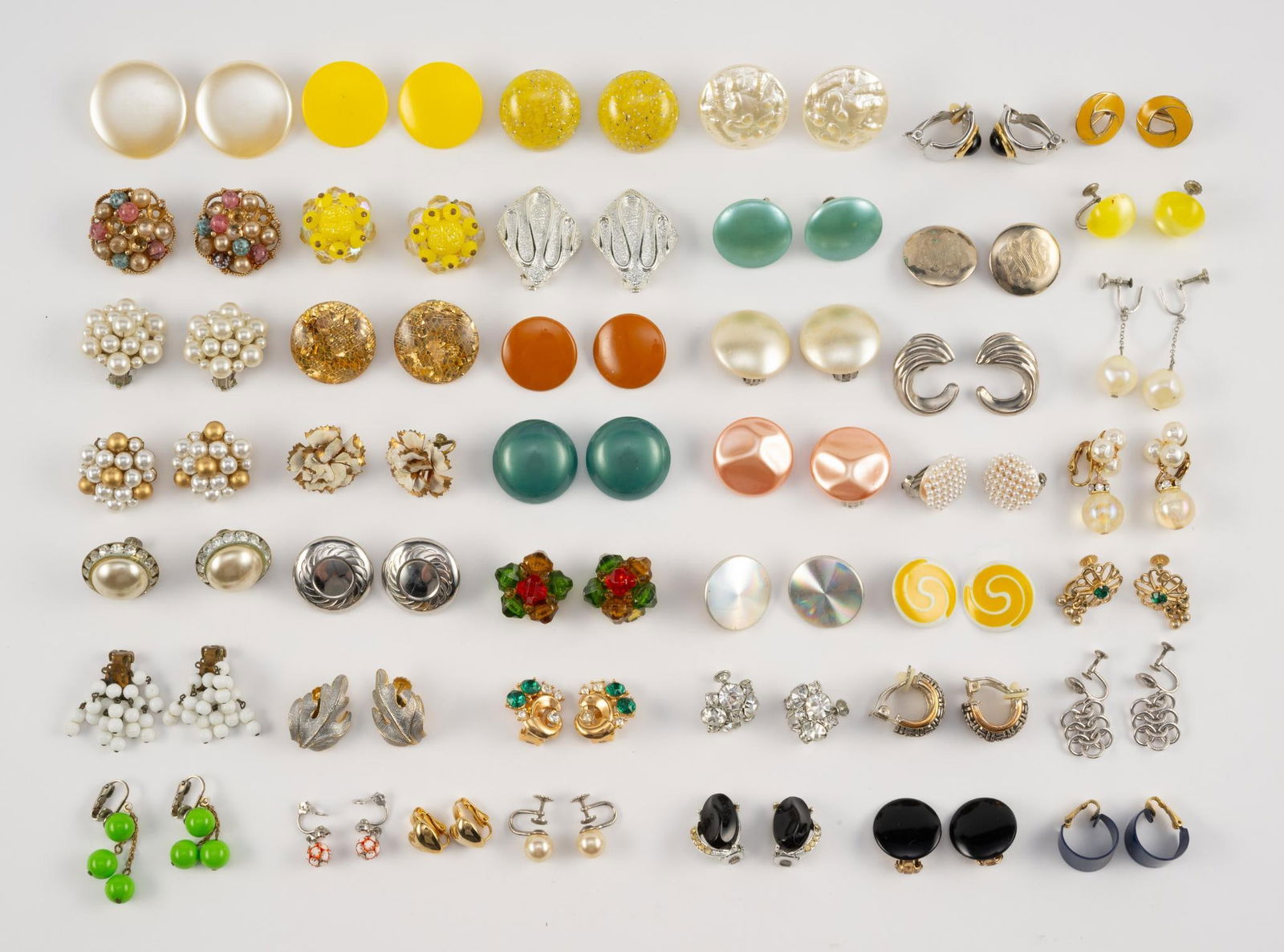 43 Prs. Clip On/Screwback Costume Earrings (1 of 4)