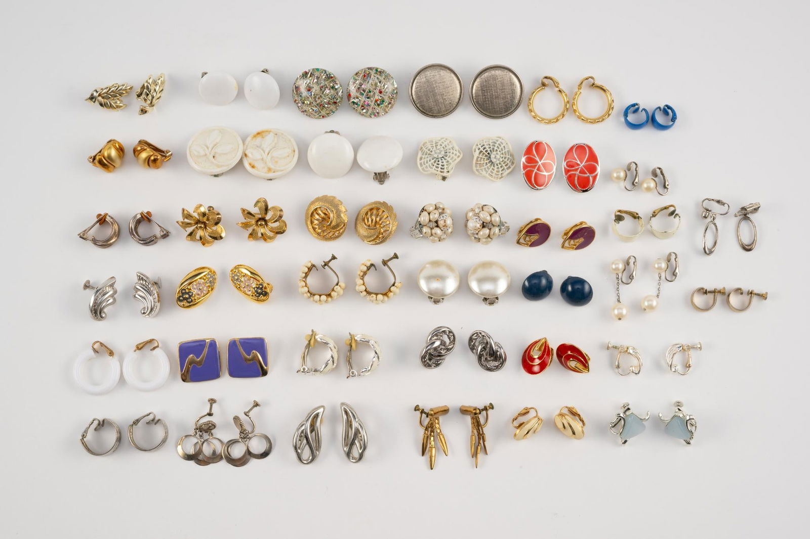 38 Prs. Clip On/Screwback Costume Earrings (1 of 4)