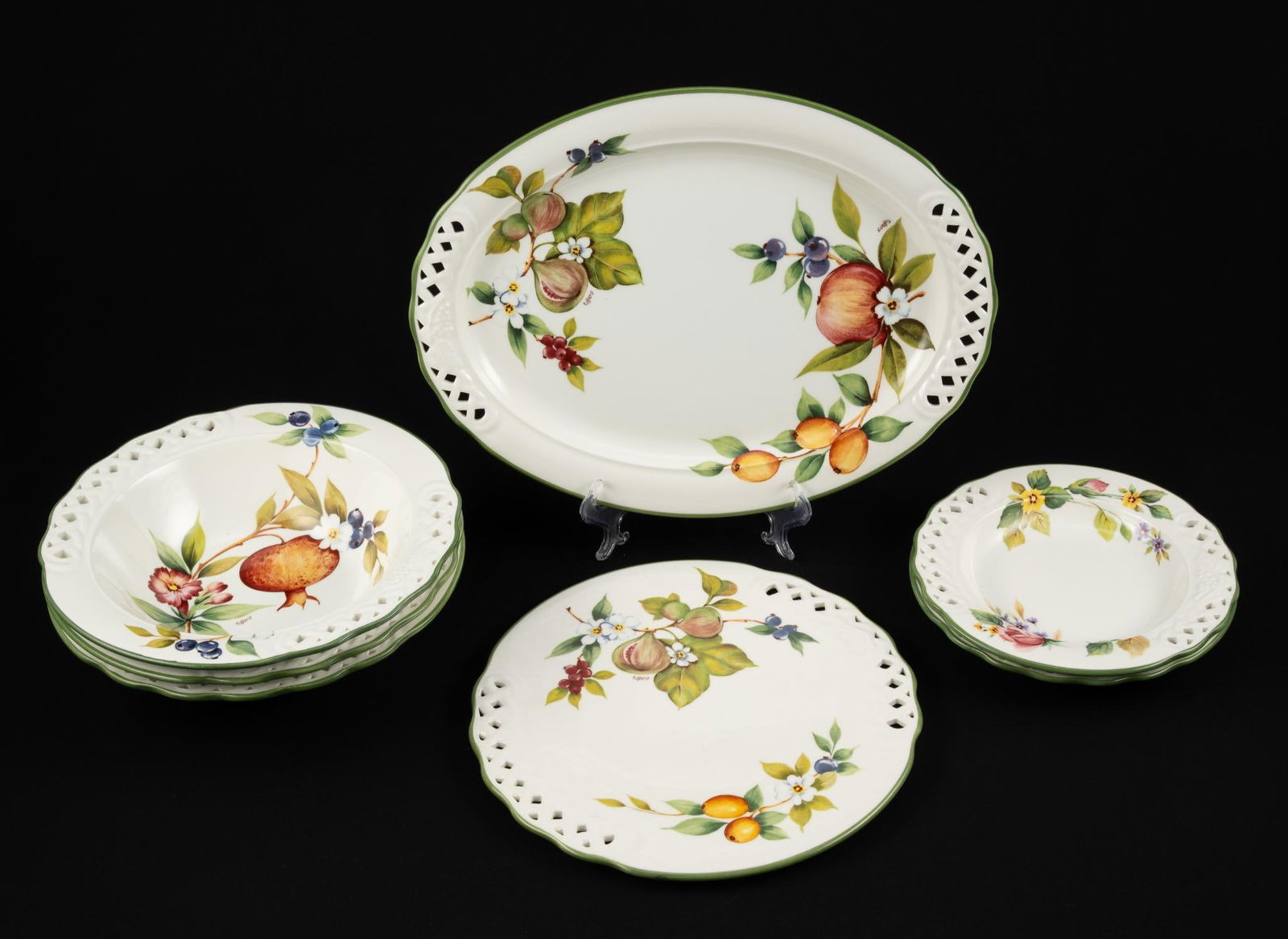 6 Italian Ceramics by Brunelli: 9-1/4" to 17" wide.