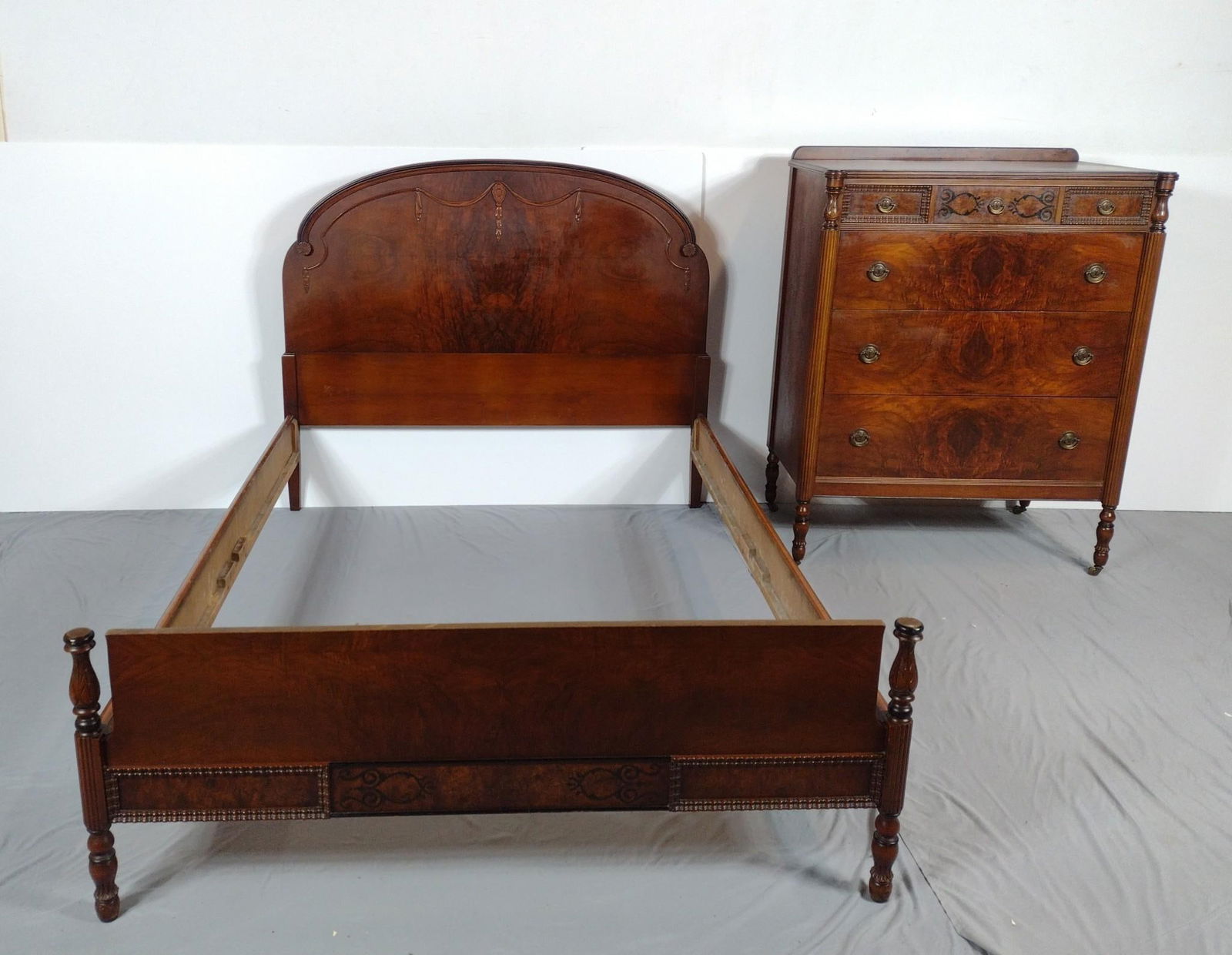 Full Size Bed & Tall Chest (1 of 9)