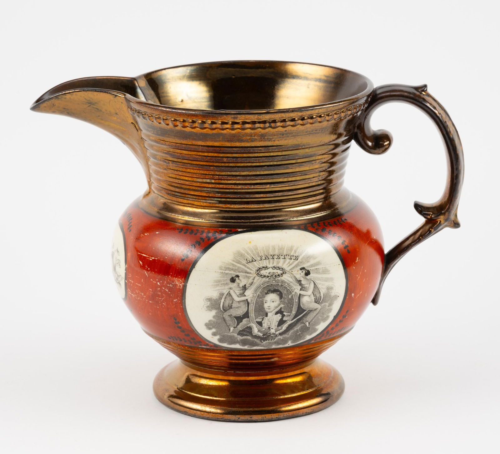 Cornwallis and Lafayette Fruit Medallion Lustreware Pitcher (1 of 4)