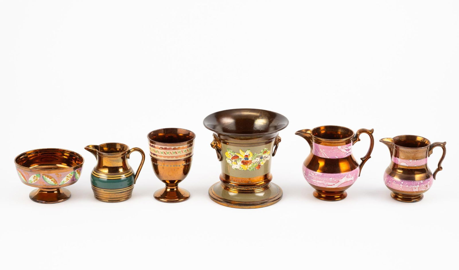 (6) Pieces of Lustreware Incl Flower Pot (1 of 7)