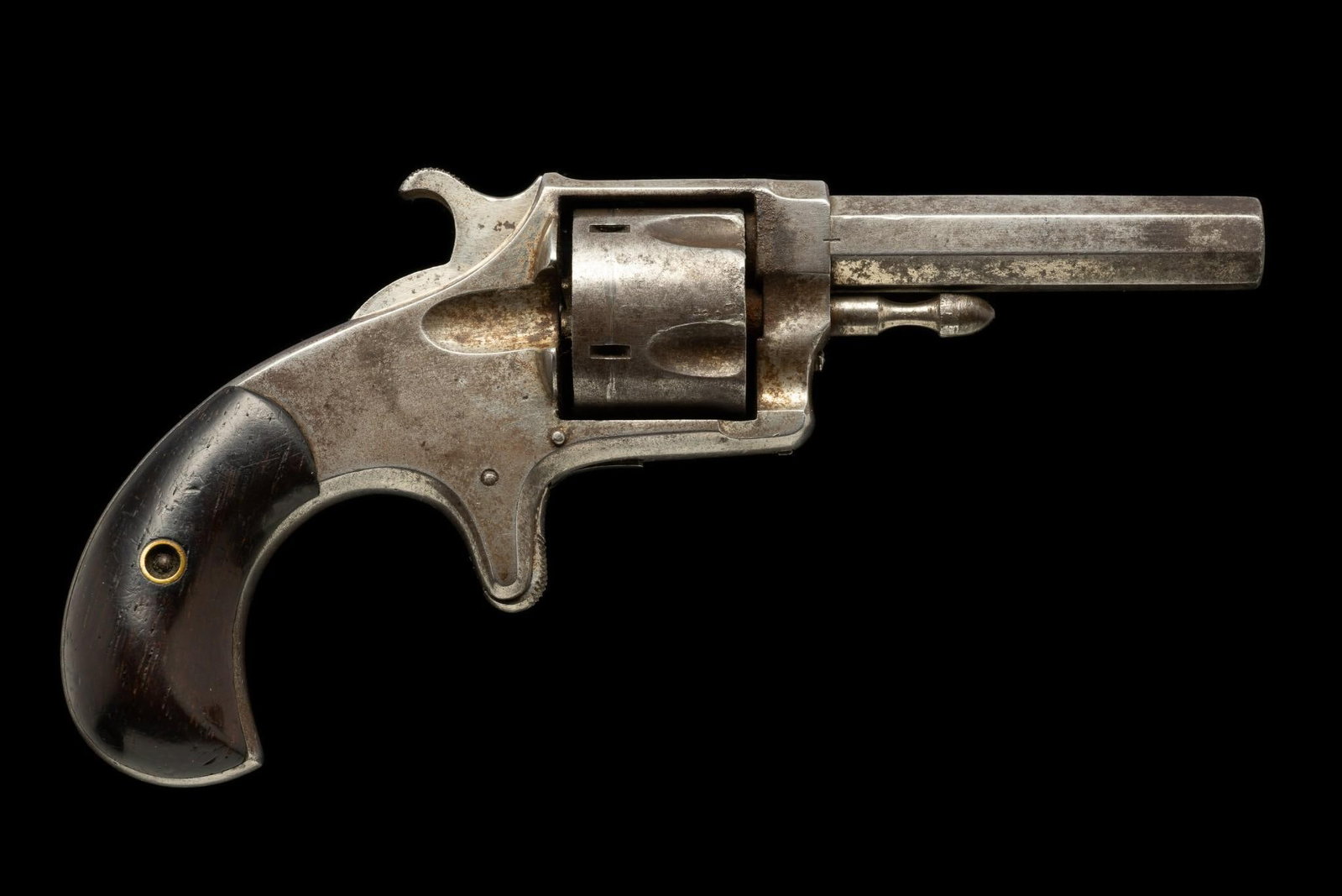 Antique Hopkins & Allen XL No. 2 Revolver, Caliber .32rf: Serial Number: NSN Design: This Hopkins & Allen XL No.2 revolver carries the patent date March 23, 1871 on its 2 1/2" octagonal barrel. 5-shot cylinder. Chambered for the .32 rimfire cartridge. The ac