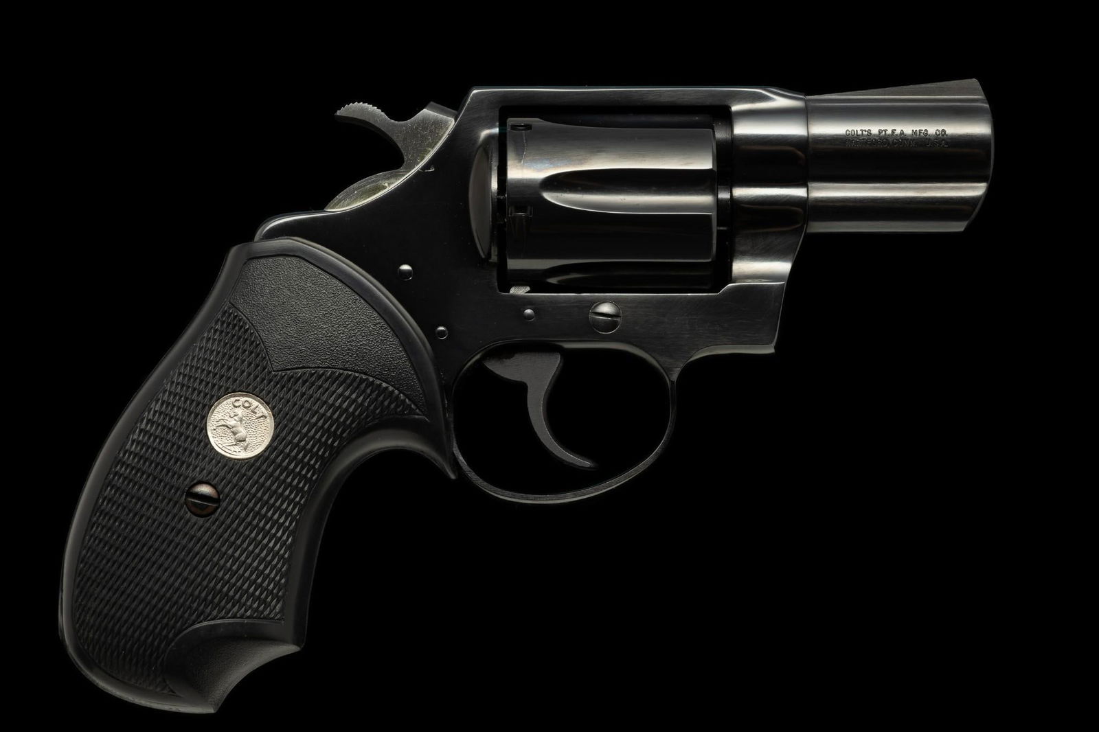 Colt Detective Special Revolver, Caliber .38 Special: Serial Number: RD9535 Design: Colt's Detective Special has been an iconic snubnose revolver since the mid-20th century. This example (Model D1425) is one of the more recent ones with hard rubber Colt