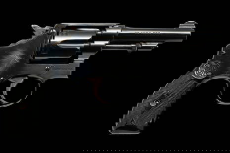Smith & Wesson Hand Ejector, 3rd Model Revolver, Caliber .32 Long: Serial Number: 423288 Design: The S&amp;W Hand Ejector 3rd Model is a vintage revolver made after 1917 but prior to WWII. This model followed the Model 1903 Hand Ejector and continued the same serial