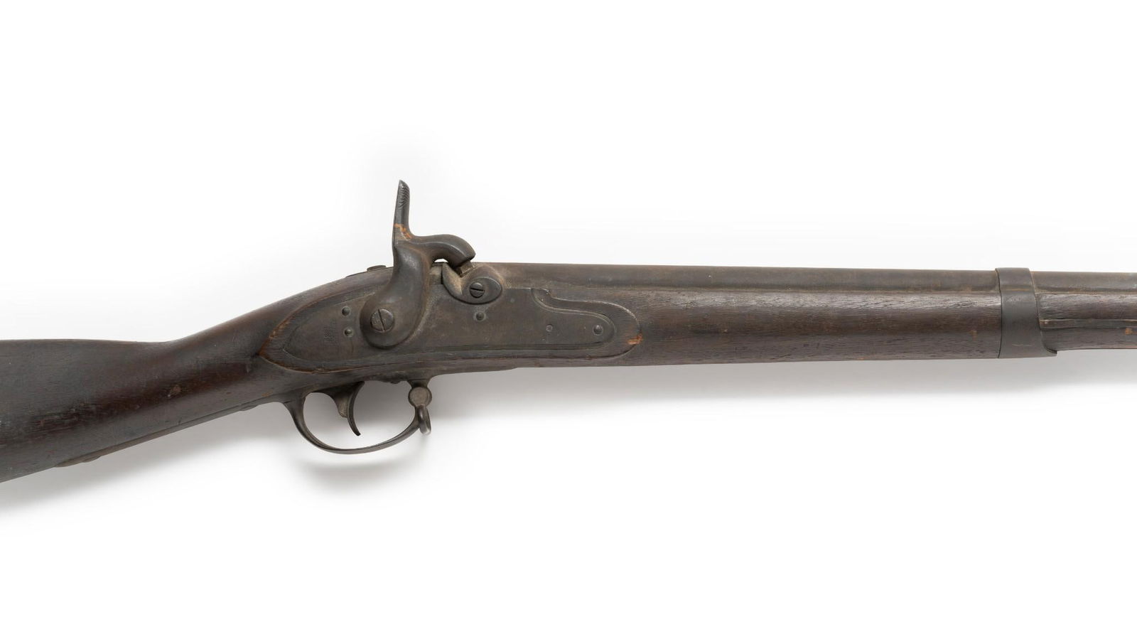 Model 1816 U.S. Musket, Converted to Percussion, Caliber .69: Serial Number: NSN Design: This antique Model 1816 musket is marked on the lock "Spring/Field/1838." It is a Type III musket made between 1831 and 1844. Low stock comb. This piece has been converted t