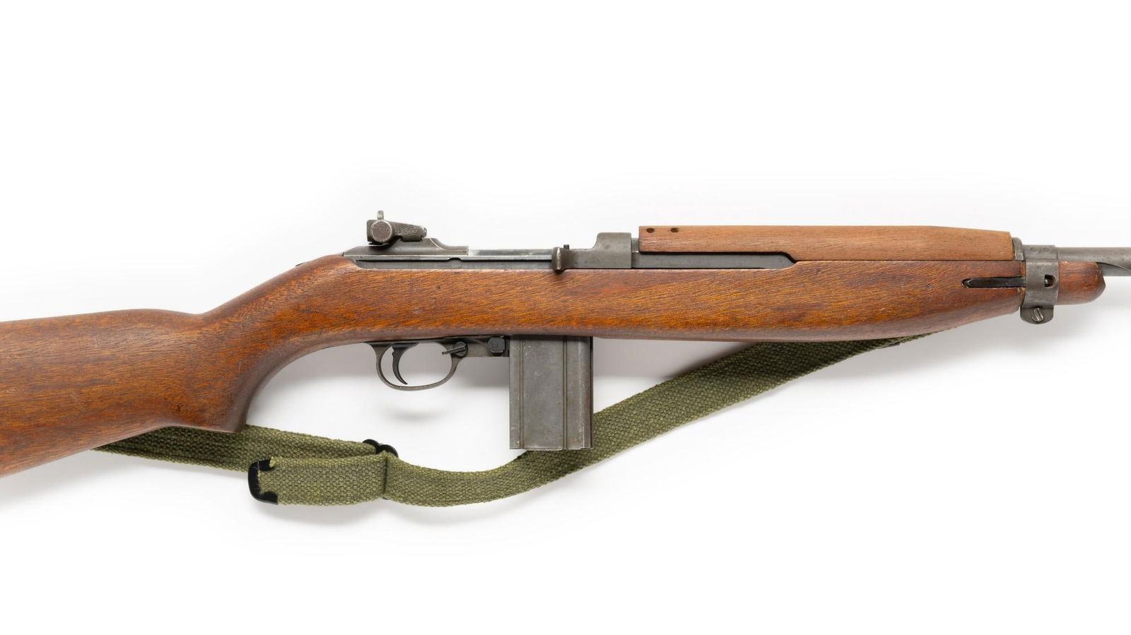 U.S. M1 Carbine Mfg. by Underwood, Caliber .30 Carbine: Serial Number: 1383450 Design: This U.S. Carbine, Caliber .30 M1 was built by Underwood during WWII. The receiver is marked "Underwood" and the barrel is also marked "Underwood 12-44" (December 1944)