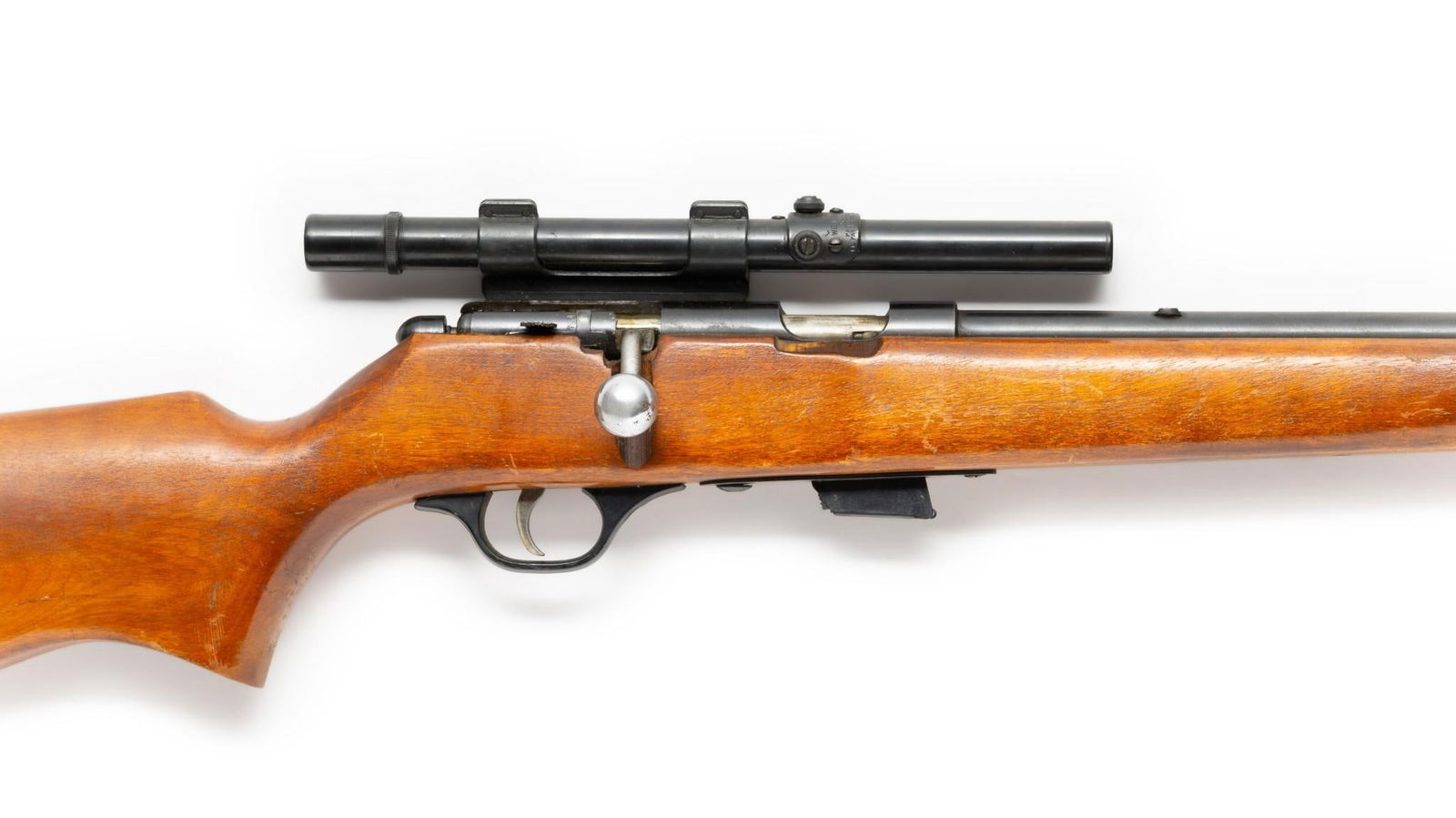 Marlin Model 80DL Bolt Action Rifle w/ Scope, Caliber .22: Serial Number: NSN Design: The Marlin Model 80DL is a bolt action rifle that feeds from a detachable box magazine. One magazine is included. Hardwood stock is drilled for sling swivels. Plastic trigge