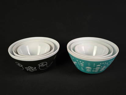 6 Inspired By Pyrex Vintage Charm Nesting Bowls: 5-3/4" to 8-3/4" diameter.
