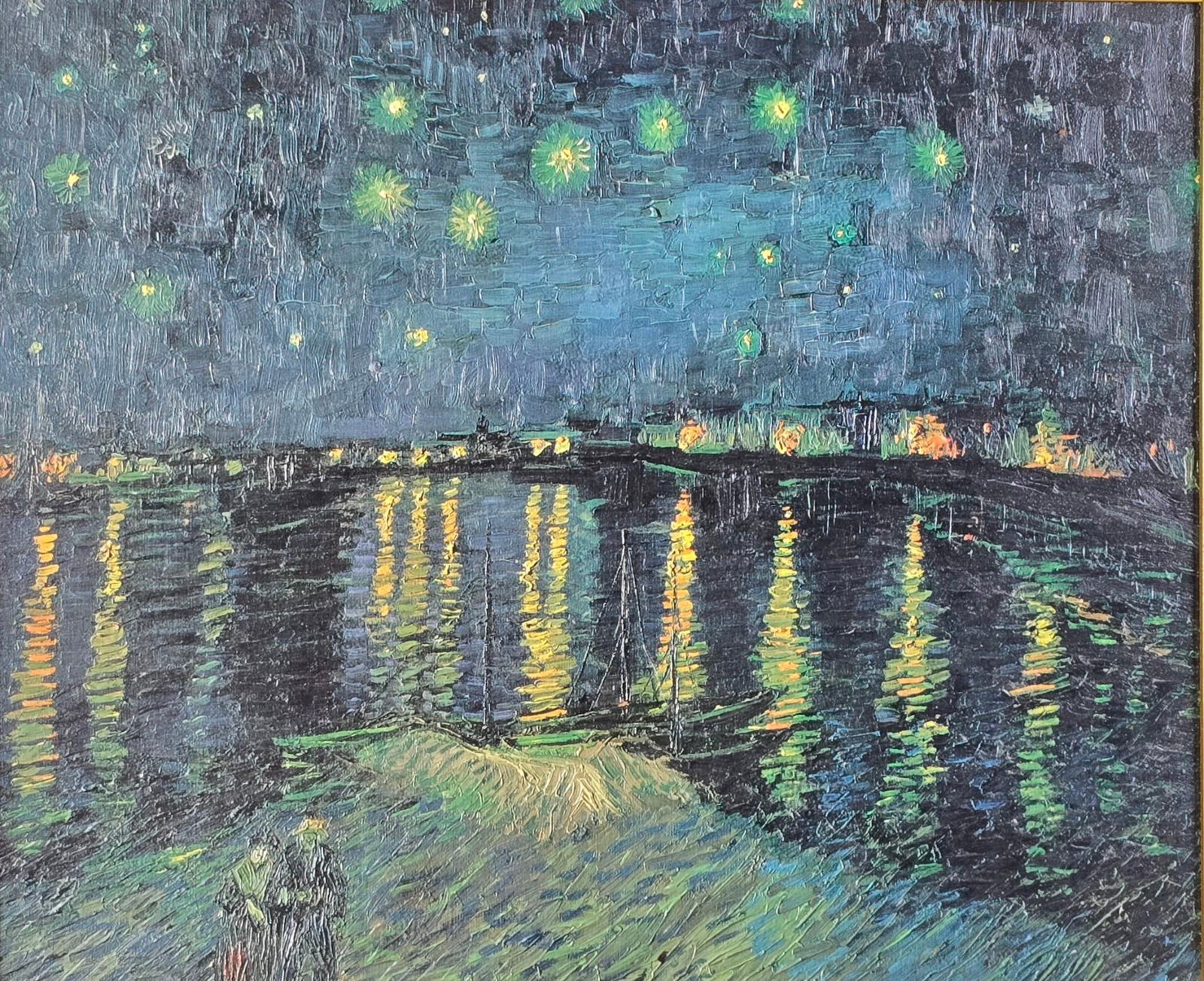 Vincent Van Gogh Starry Night Over The Rhone Print on Canvas (1 of 2)