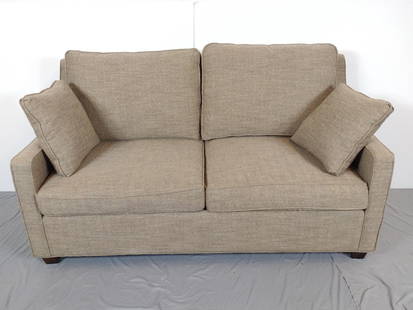 Hallagan Manufacturing Co Sofa: NOT ELIGIBLE FOR IN-HOUSE SHIPPING. 68" wide X 32" deep X 35" high. Minor discoloration.