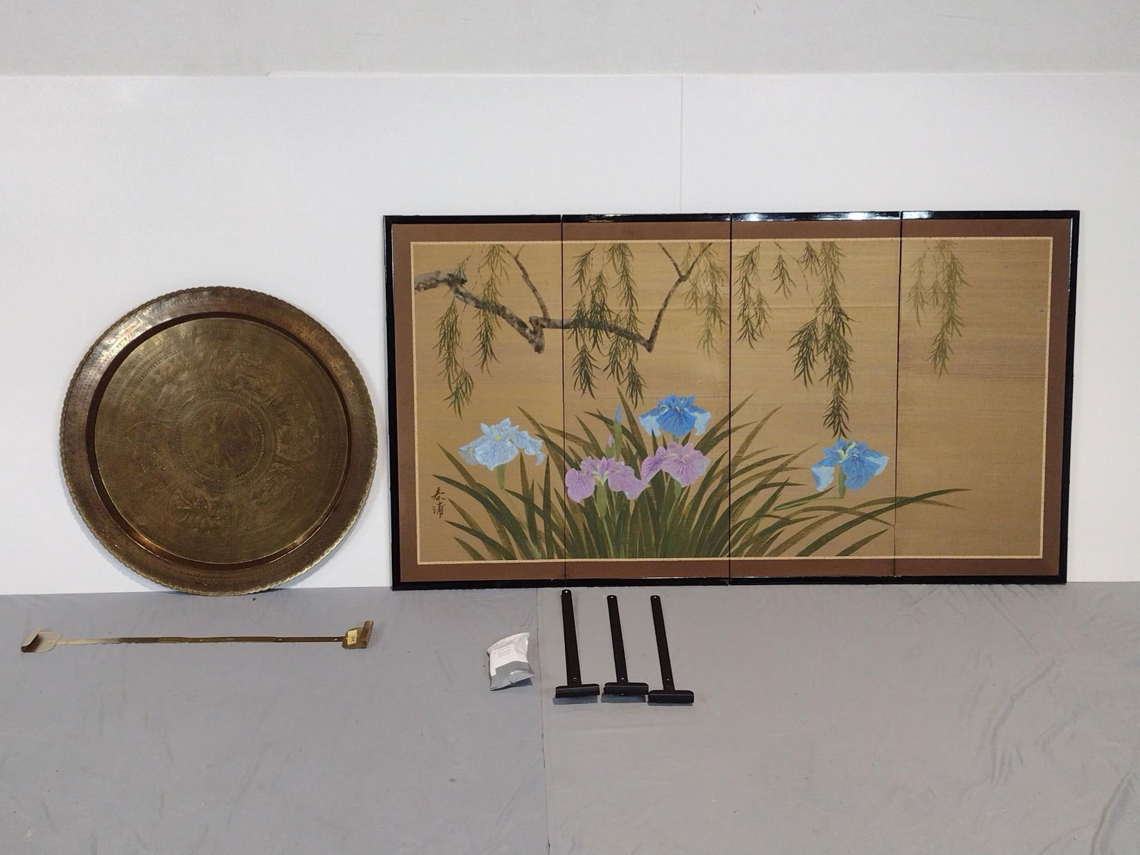 Asian Wall Hang & Brass Charger (1 of 5)