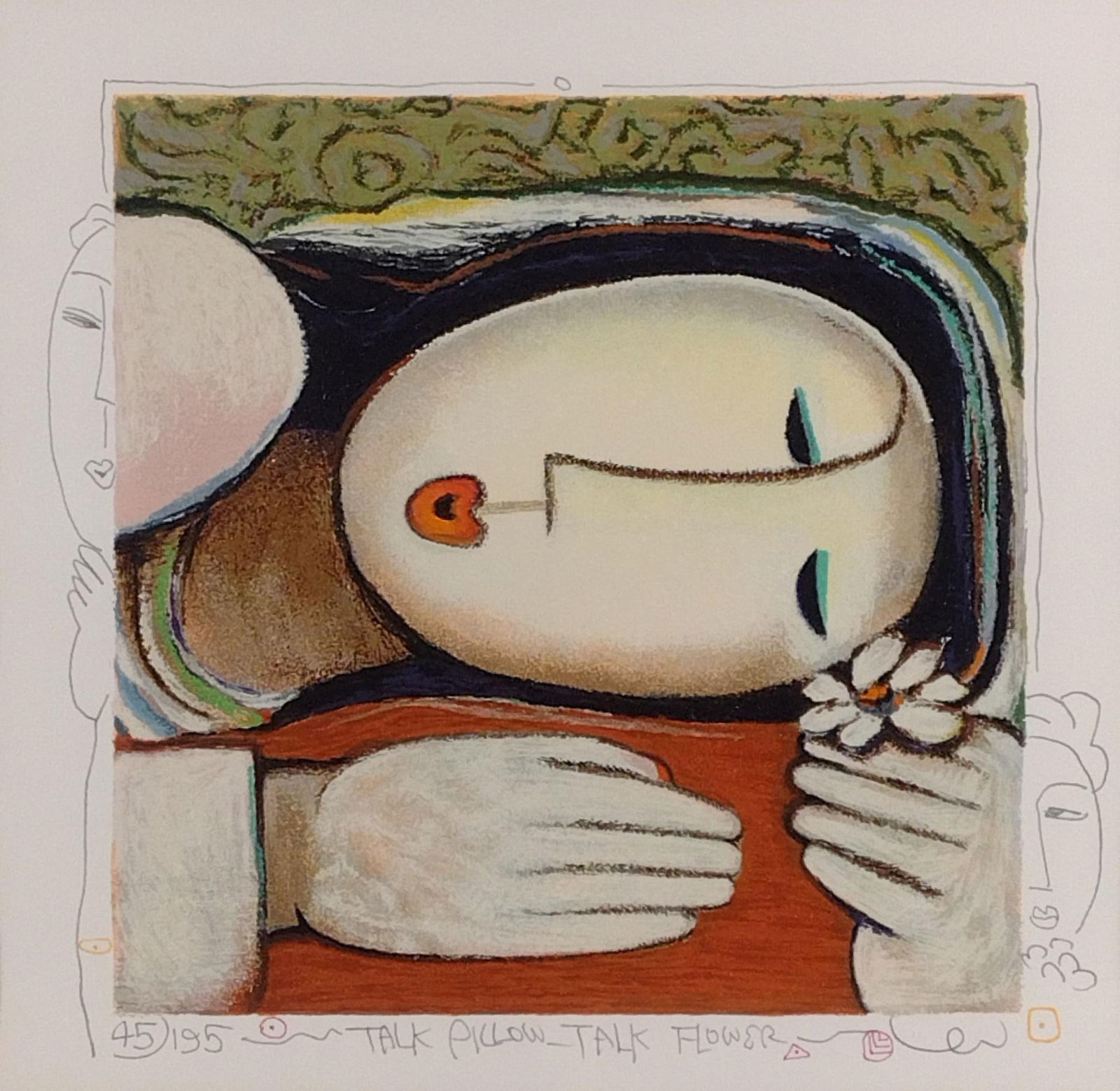 Lee Long-Looi "Pillow Talk" Hand Embellished Serigraph (1 of 6)