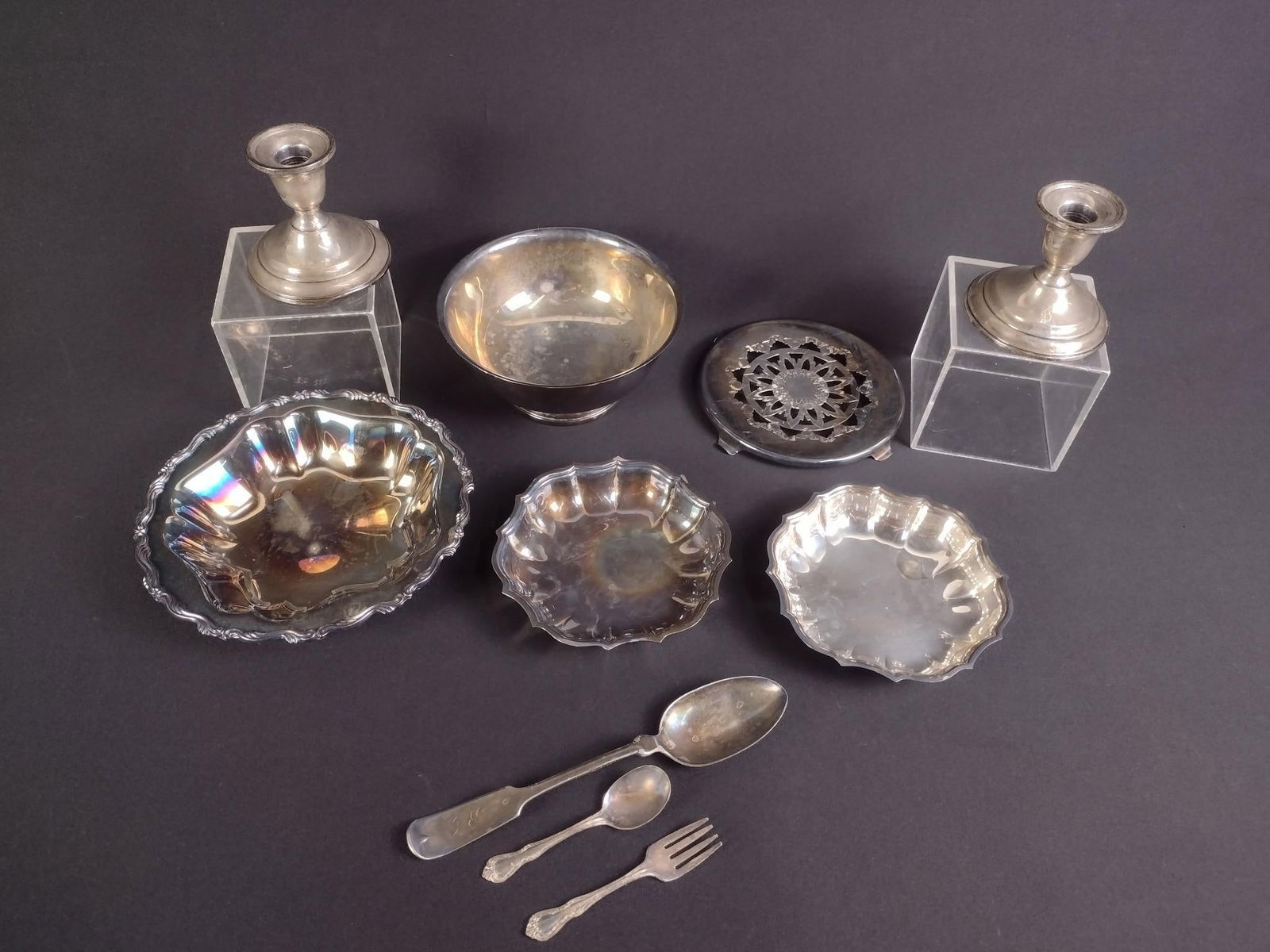 10 Pcs Silverplate & Sterling Weighted (1 of 5)