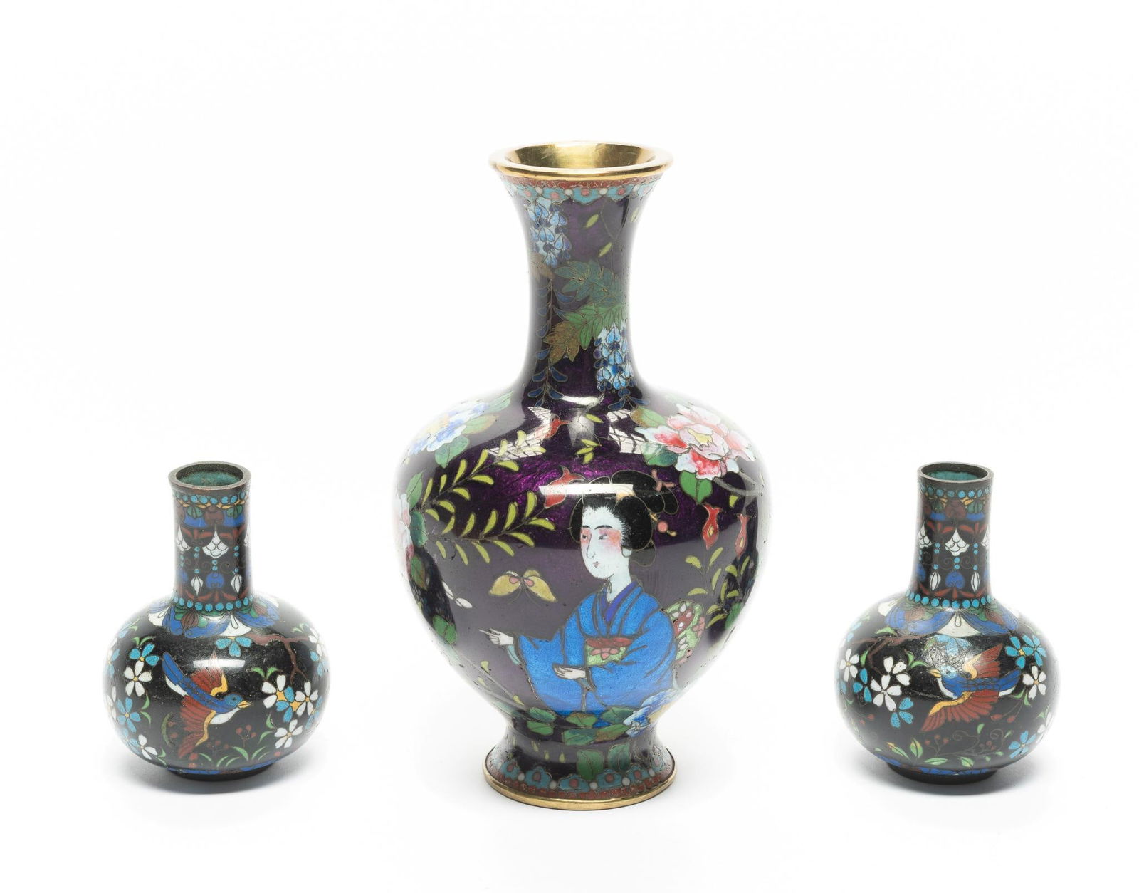 Three Cloisonne Vases (1 of 6)