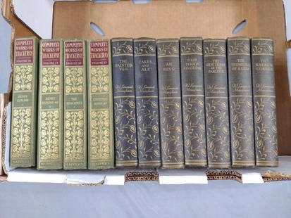 Lot Of Books Incl Thackeray and W. Somerset Maugham: NOT ELIGIBLE FOR IN-HOUSE SHIPPING. 11 Volumes.