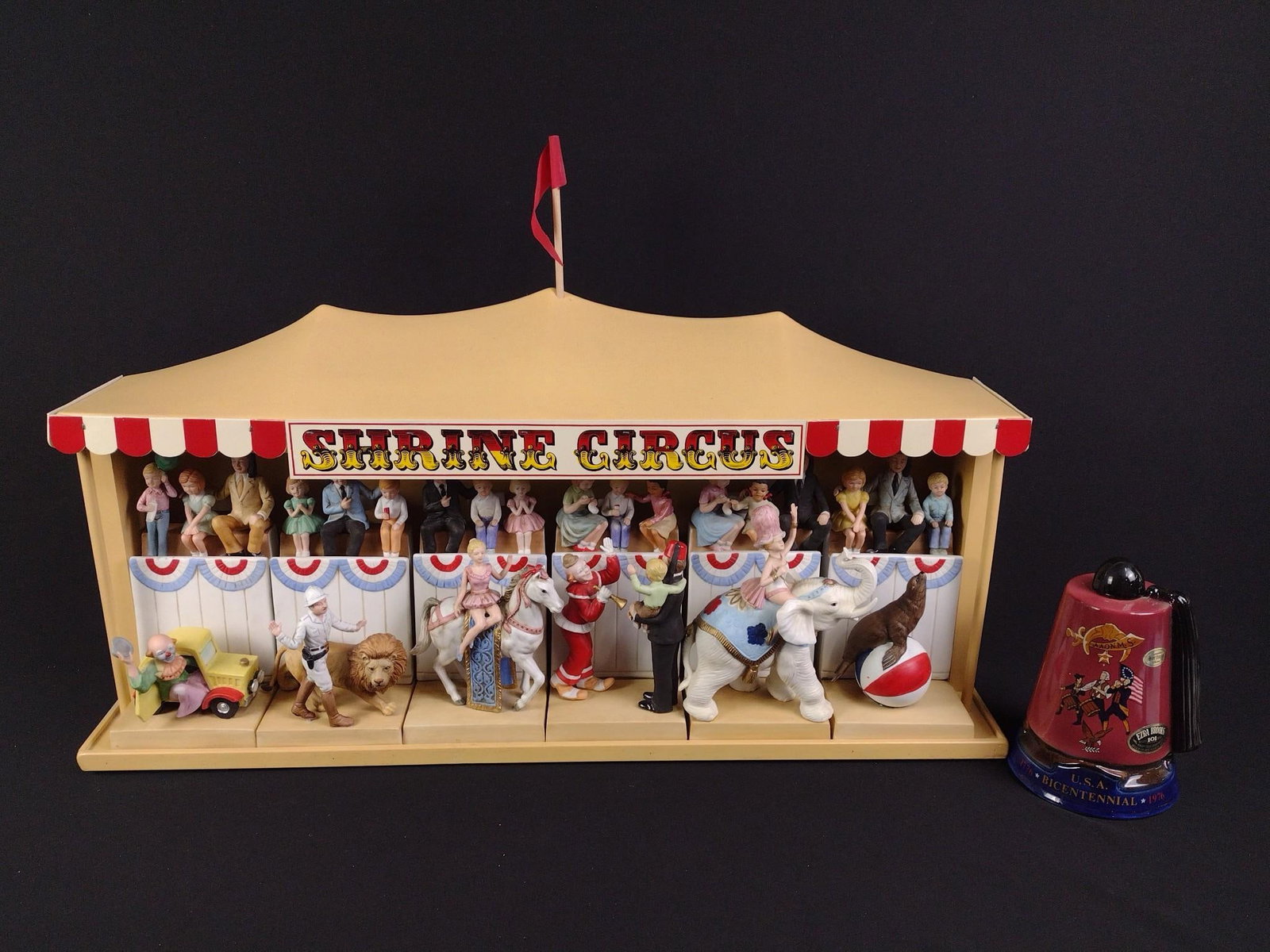 McCormick Distilling Co Shrine Circus Decanter Set & 1 Bicentennial Decanter (1 of 6)