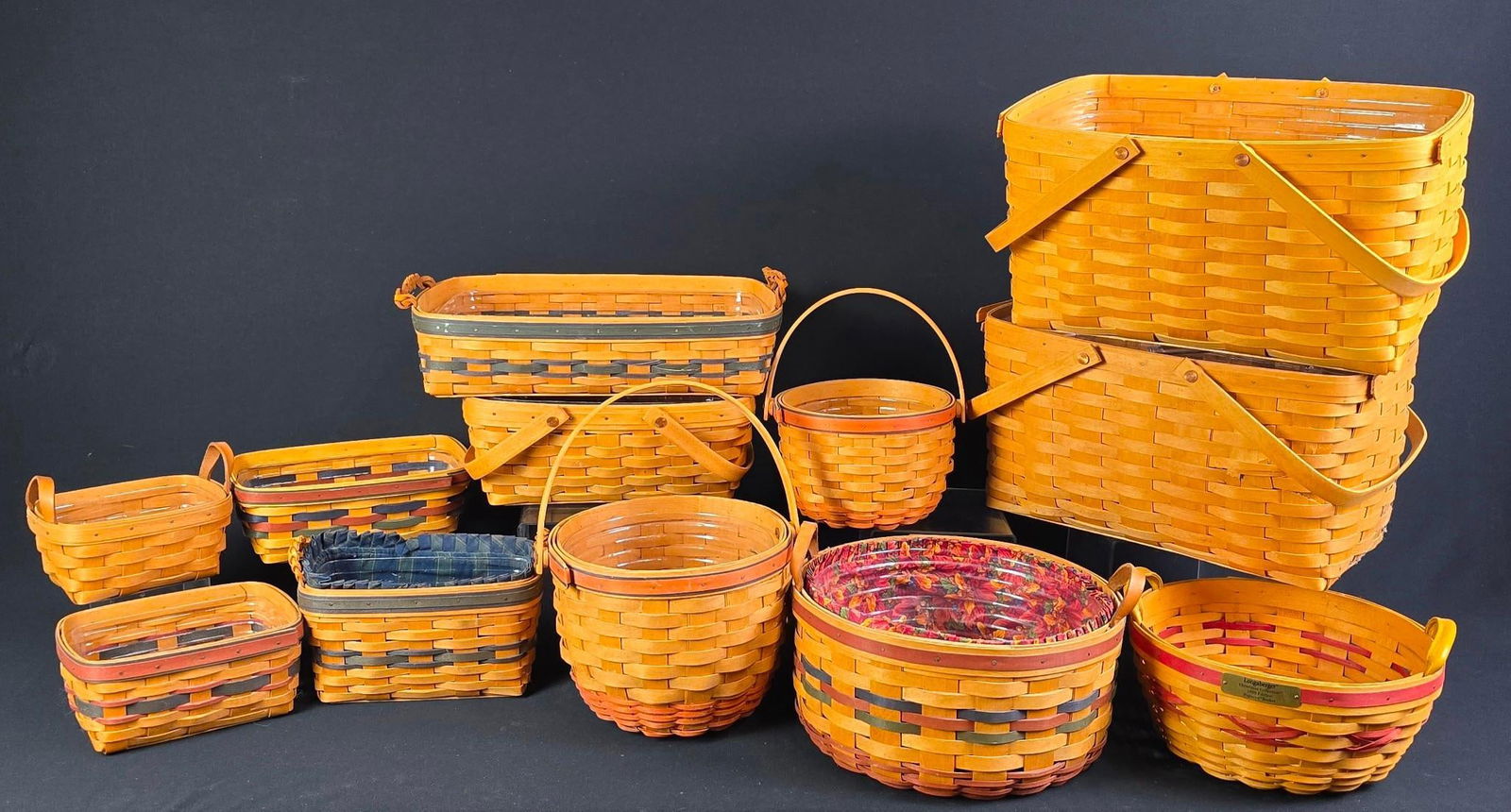 Large Grouping Longaberger Baskets incl Tray (1 of 1)