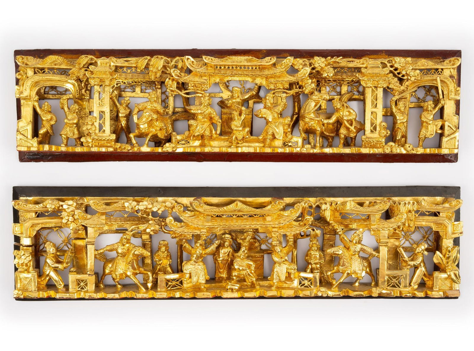 2 Asian Carved Gilt Wall Hanging (1 of 4)