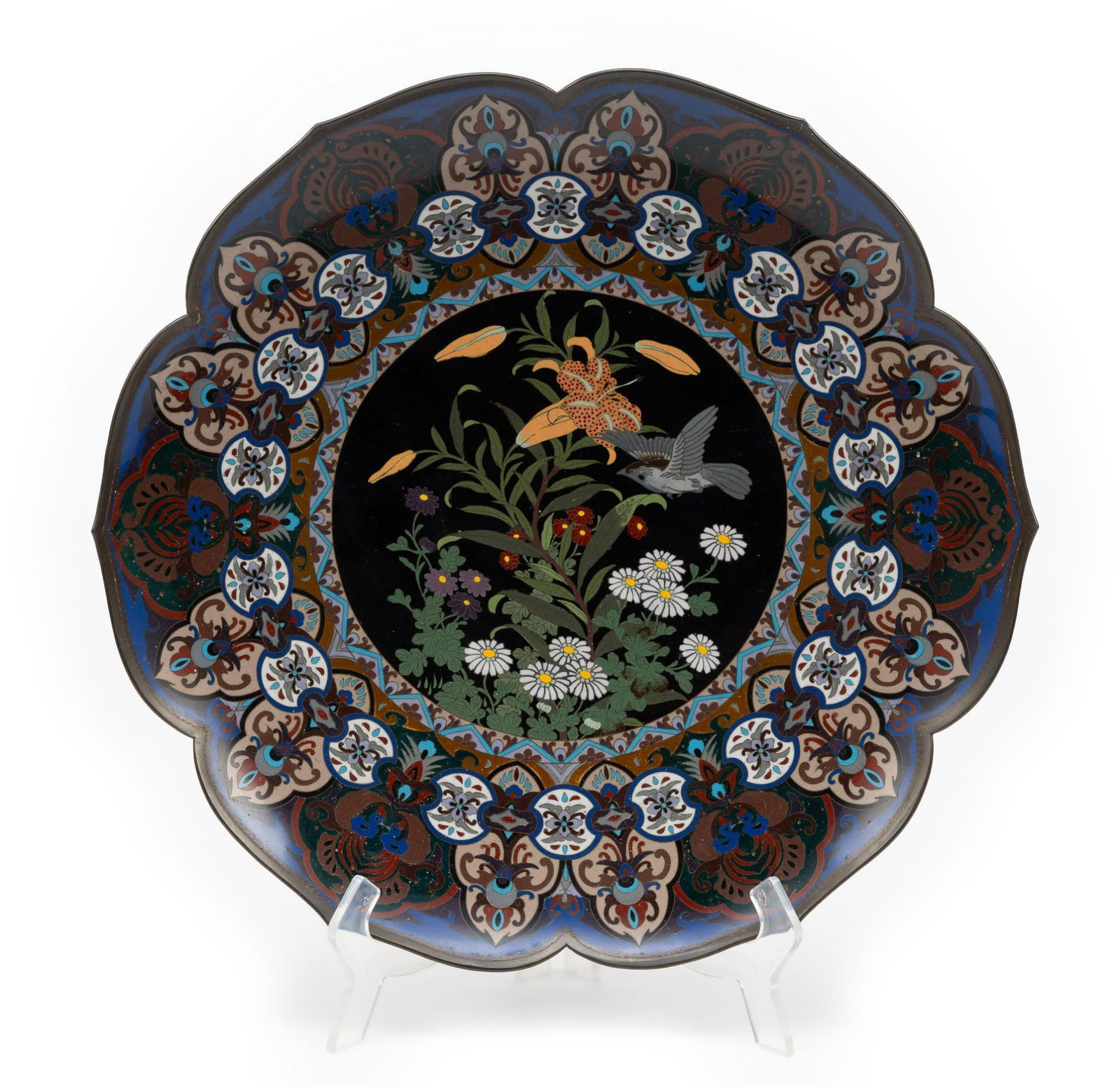 Japanese Cloisonne Plate (1 of 4)