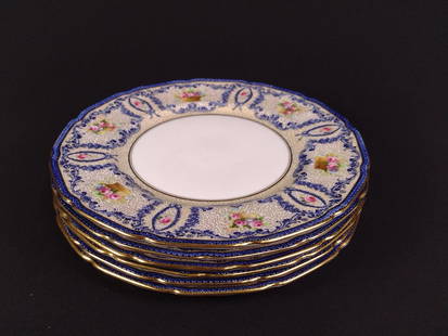 6 Royal Doulton "Adrian" Service Plates: Each 10-1/4" diameter.