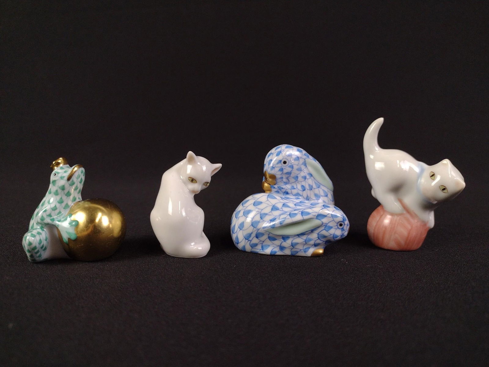 4 Miniature Herend Porcelain Animal Figurines (1 of 6)