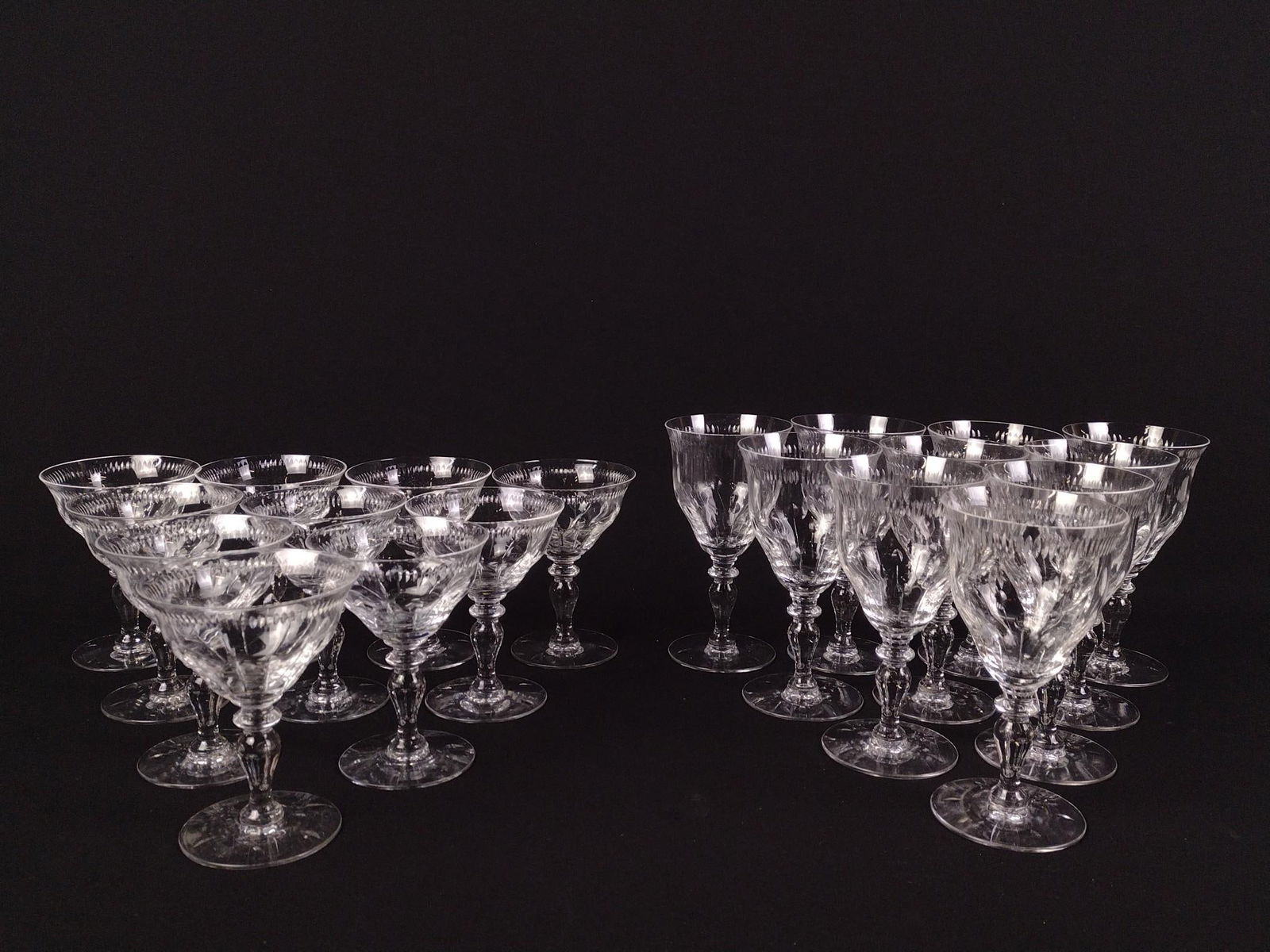 20 Pcs Hawkes Crystal Stemware (1 of 3)