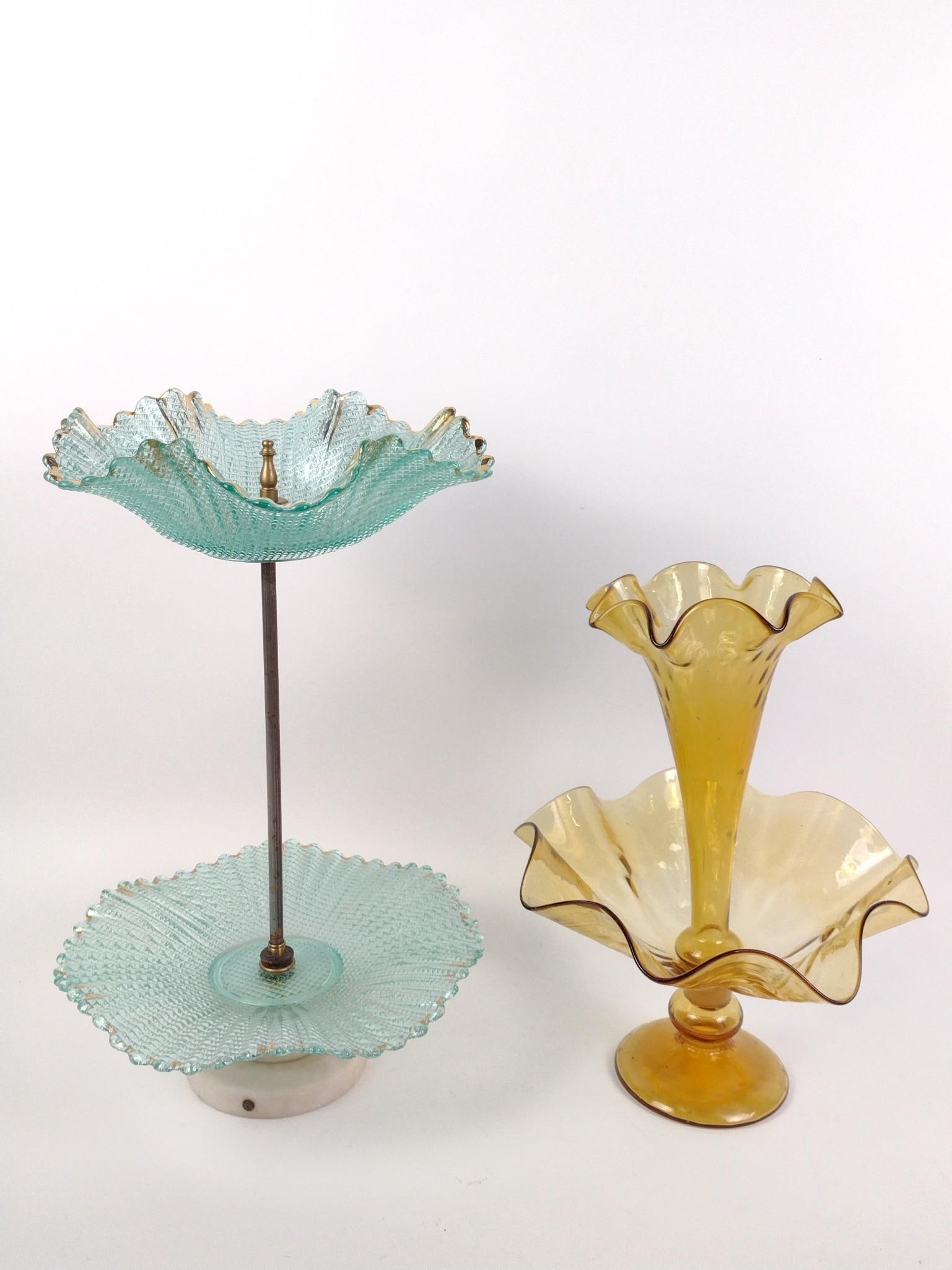Victorian Epergne and Ruffled 2 Tier Dish (1 of 2)
