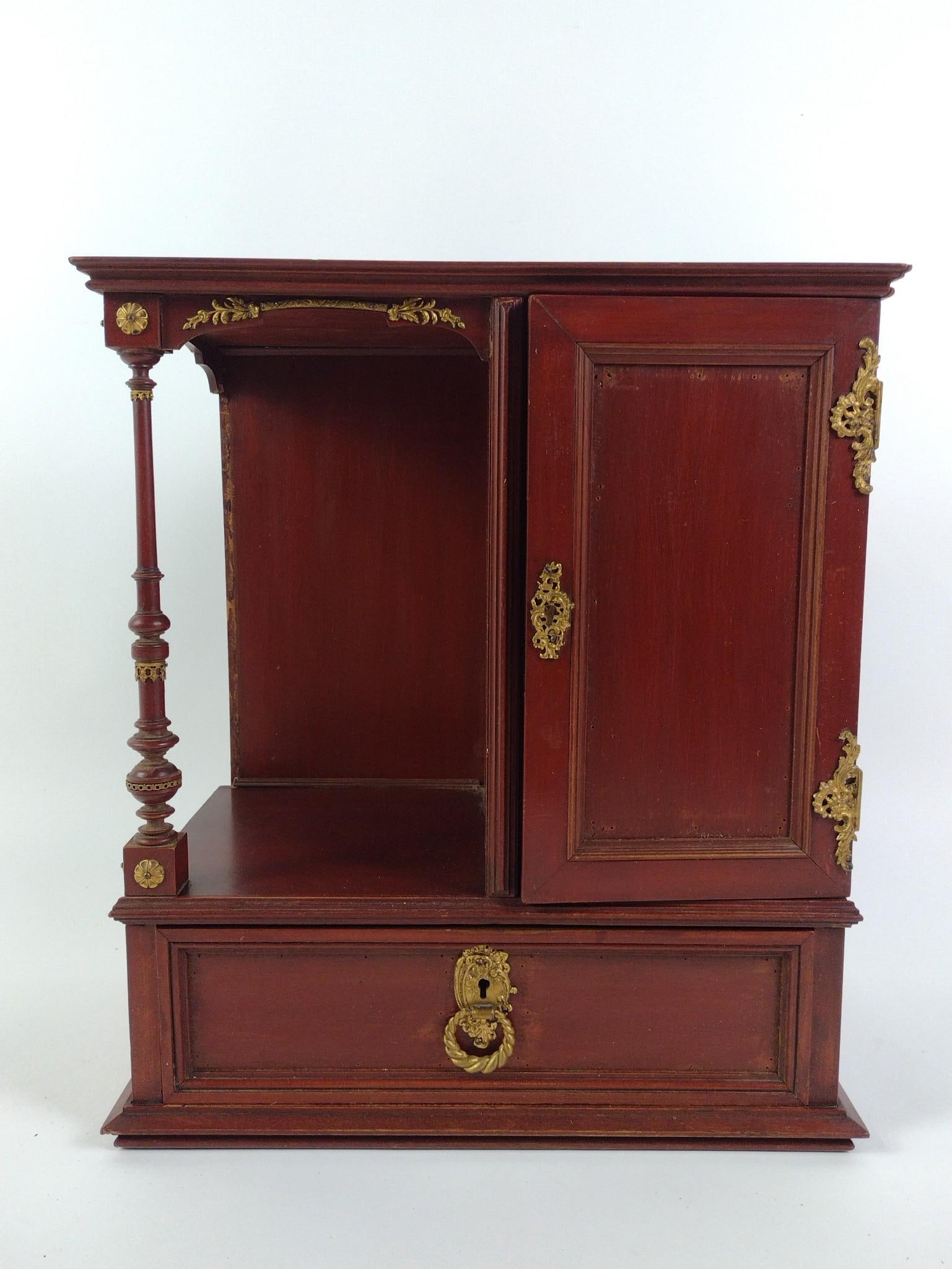 Jewelry Box: 12" wide X 7-1/4" deep X 14" high.
