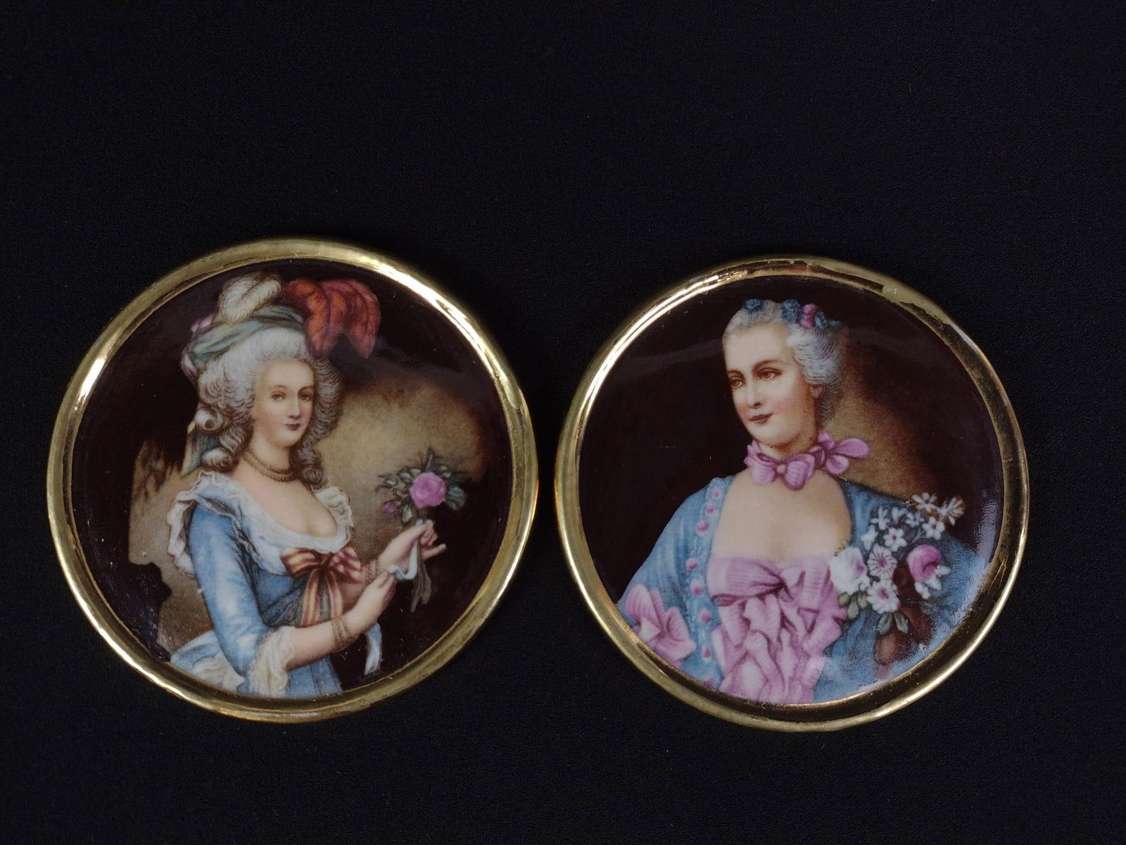 2 German Porcelain Portrait Wall Mounts (1 of 2)