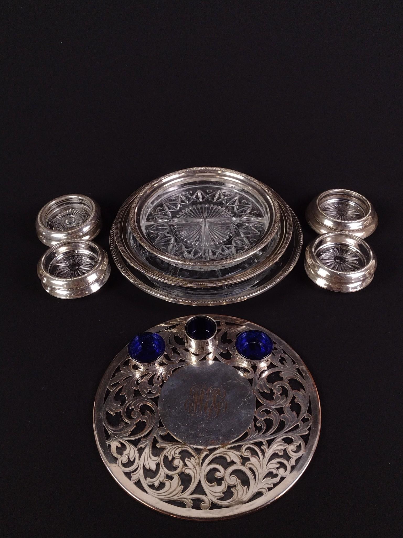 15 Pcs Glassware With Sterling Rim (1 of 6)