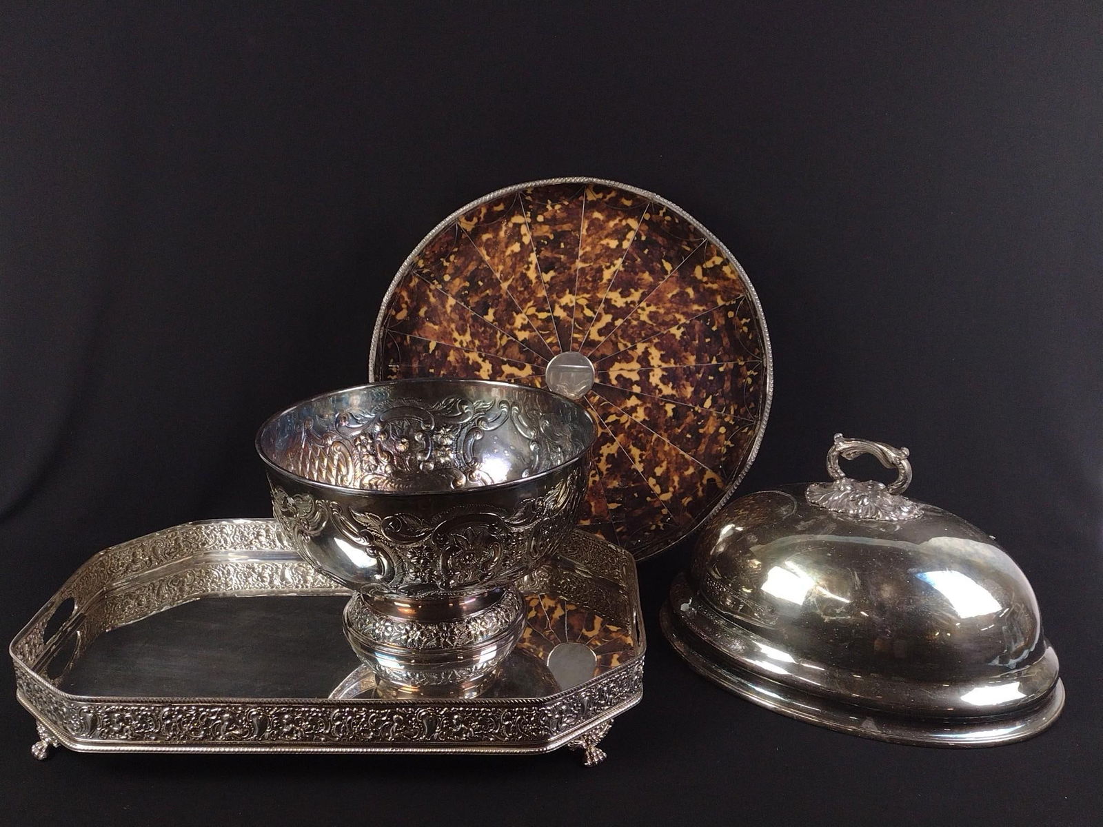 4 Silverplate Serving Pcs (1 of 5)