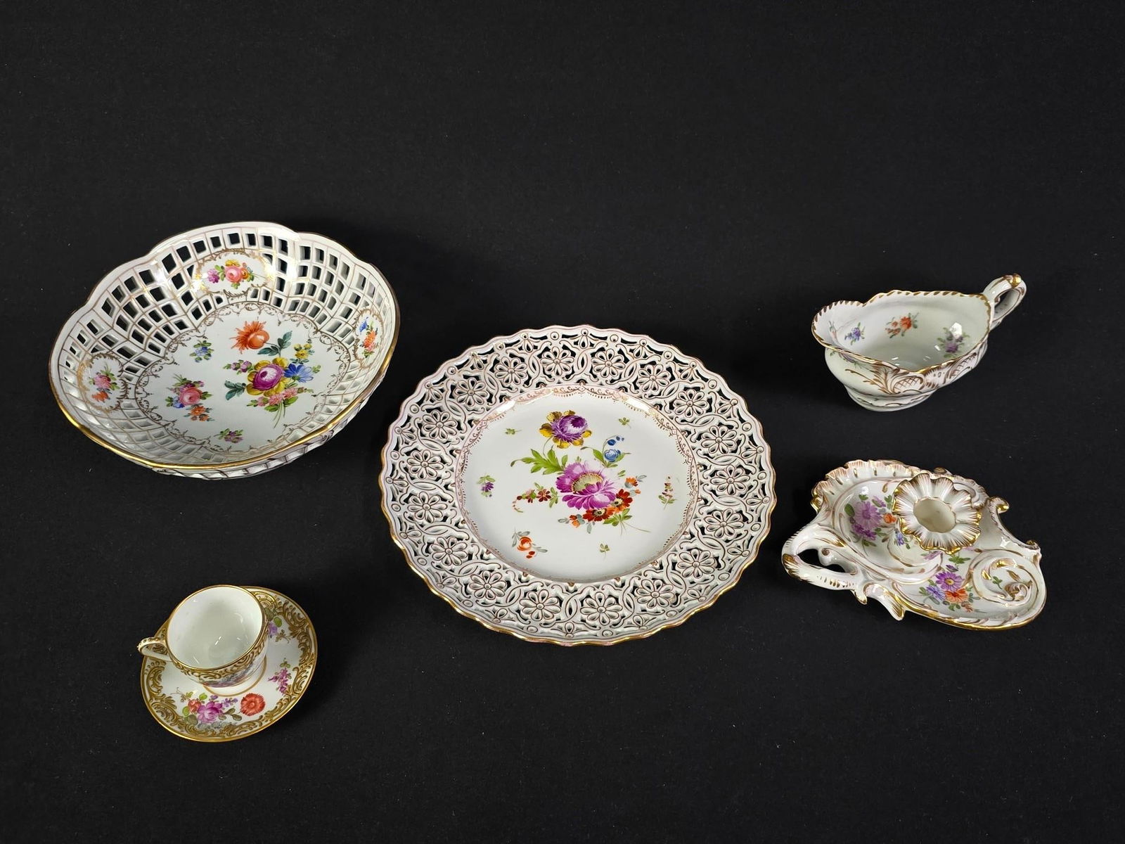 6 Pcs Dresden incl Candle Holder (1 of 7)