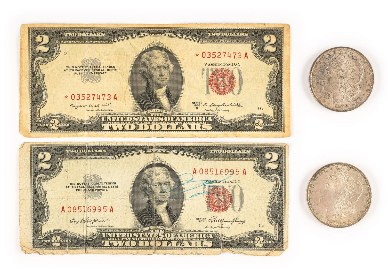 Two 1878 Morgan Silver Dollars (1 of 5)