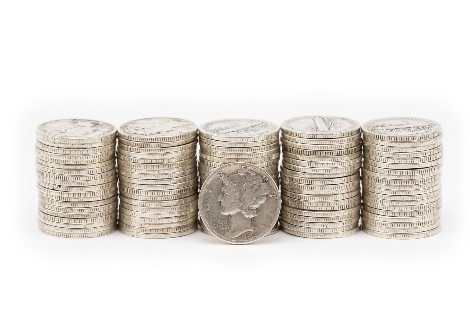 96 Silver Mercury Dimes (1 of 1)