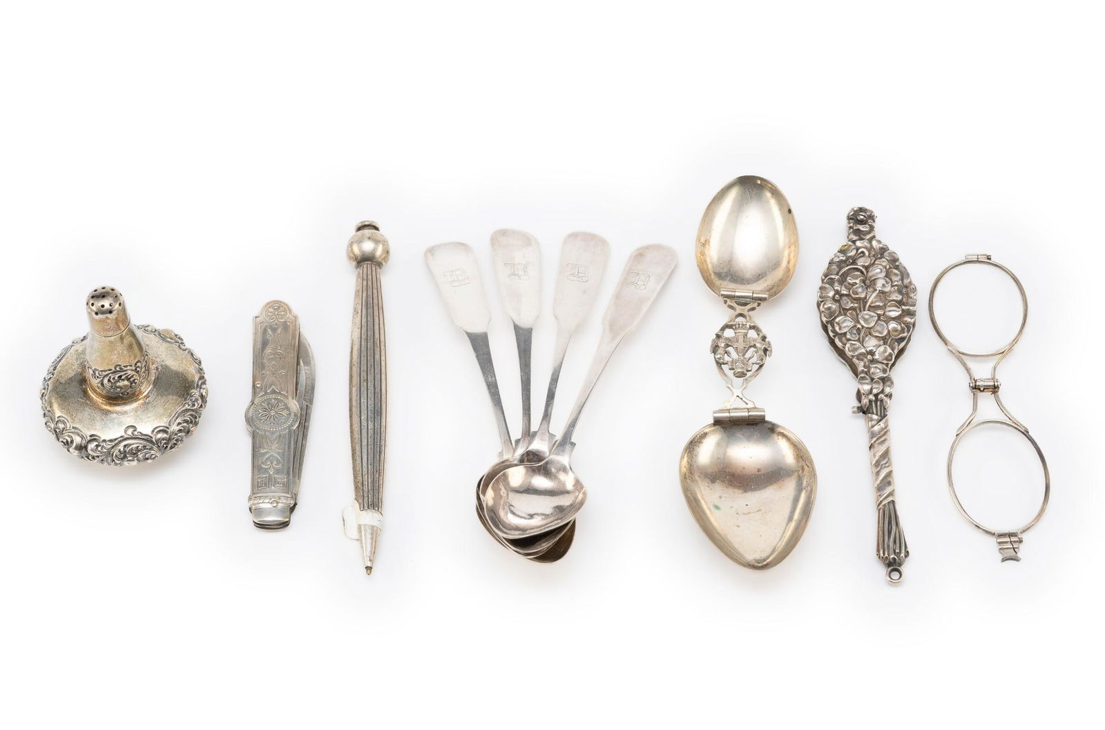 9 Pcs Household Items incl. Sterling Silver (1 of 9)