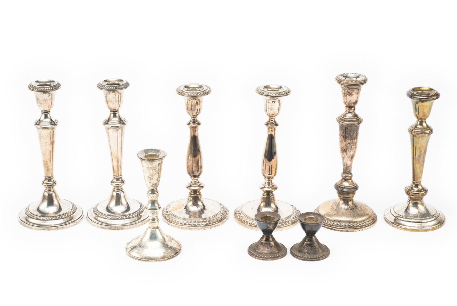 9 Sterling Silver Weighted Candlesticks (1 of 13)