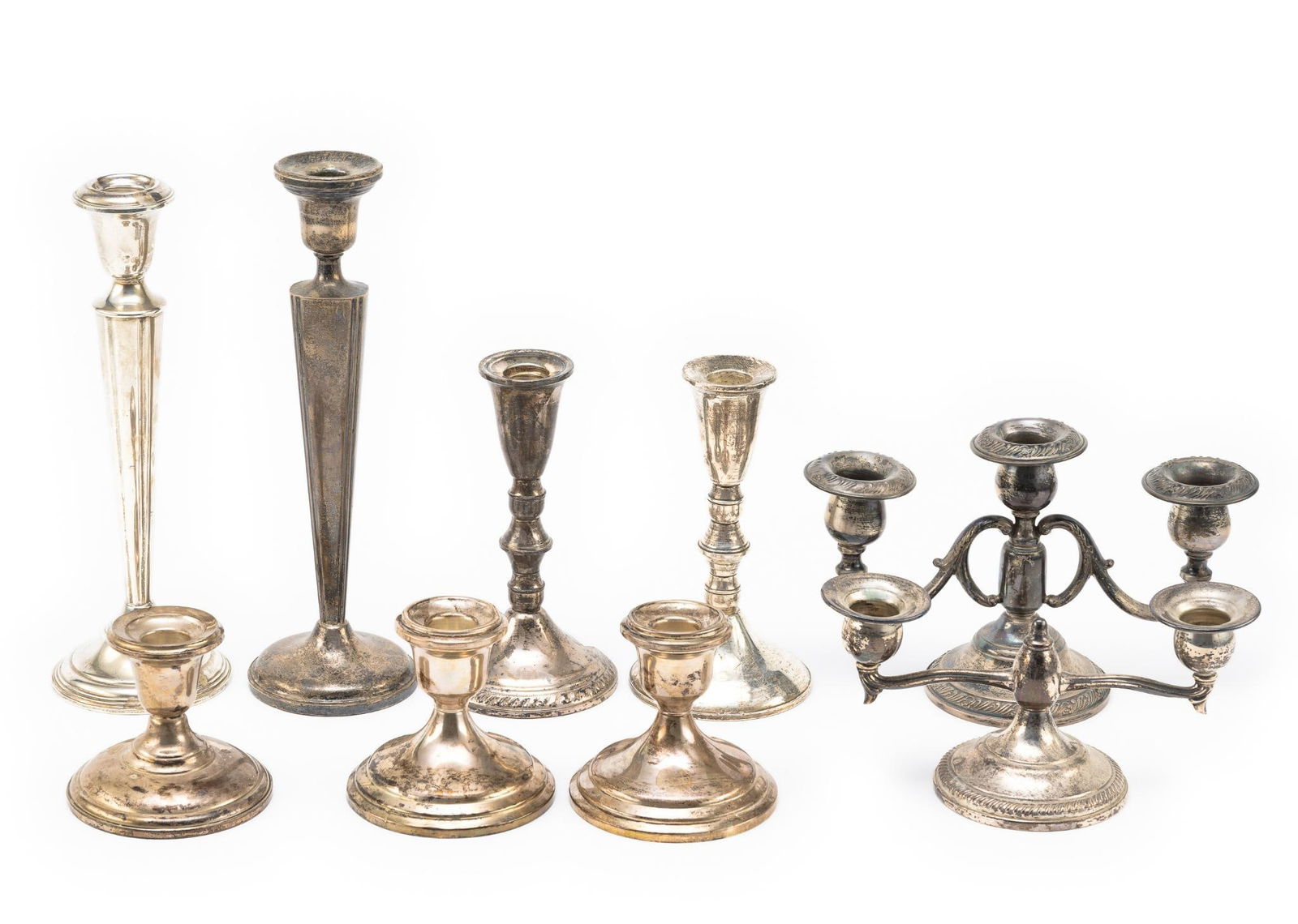 9 Sterling Silver Weighted Candlesticks (1 of 16)