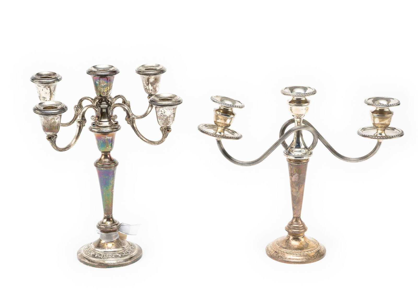 Two Sterling Silver Weighted Candelabras (1 of 7)