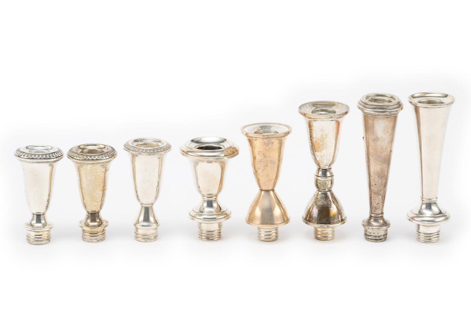 Eight Sterling Silver Weighted Candle Holder Segments (1 of 4)