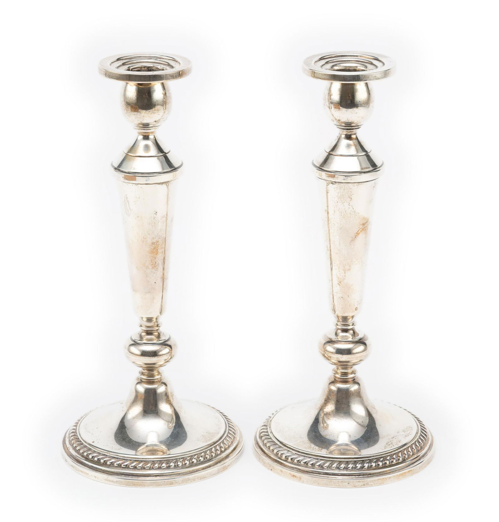 One Pair Sterling Silver Candle Holders Not Weighted (1 of 3)