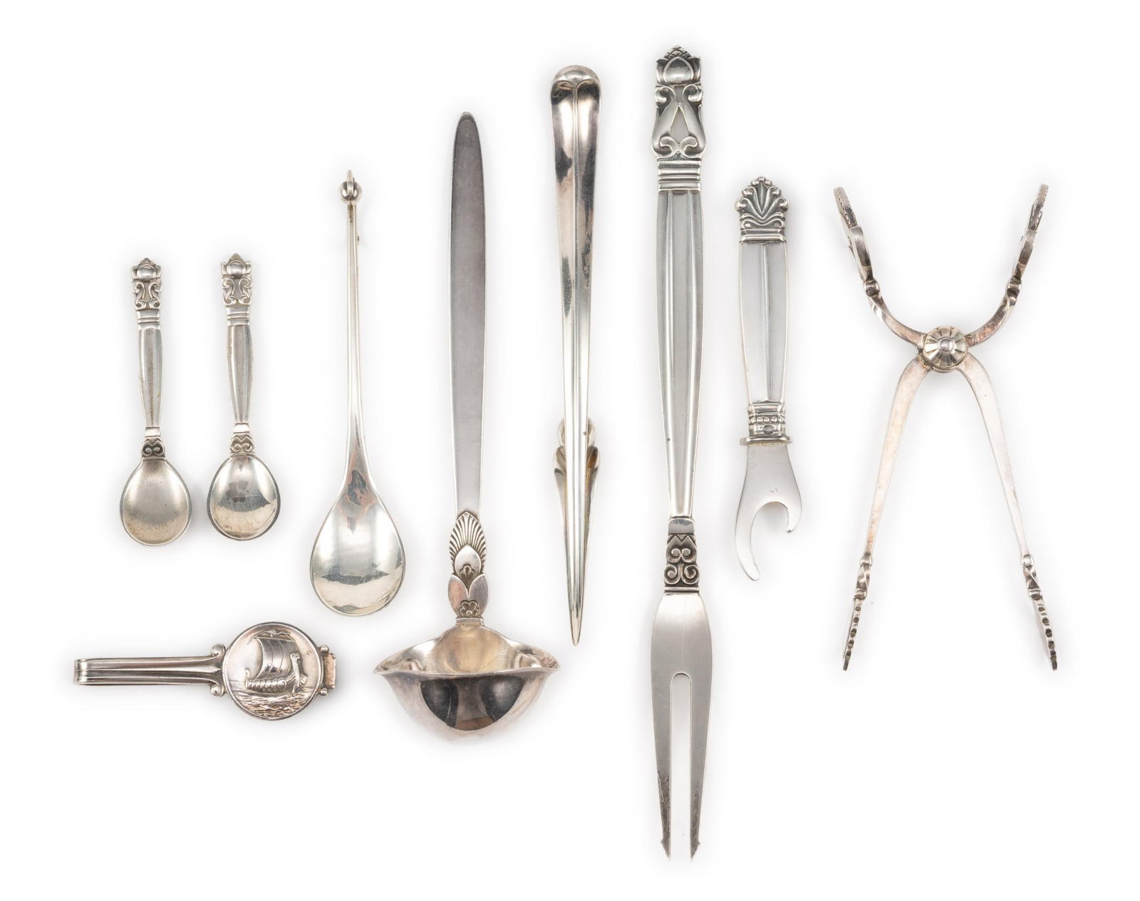 6 Jensen Sterling Silver Serving Pcs (1 of 4)