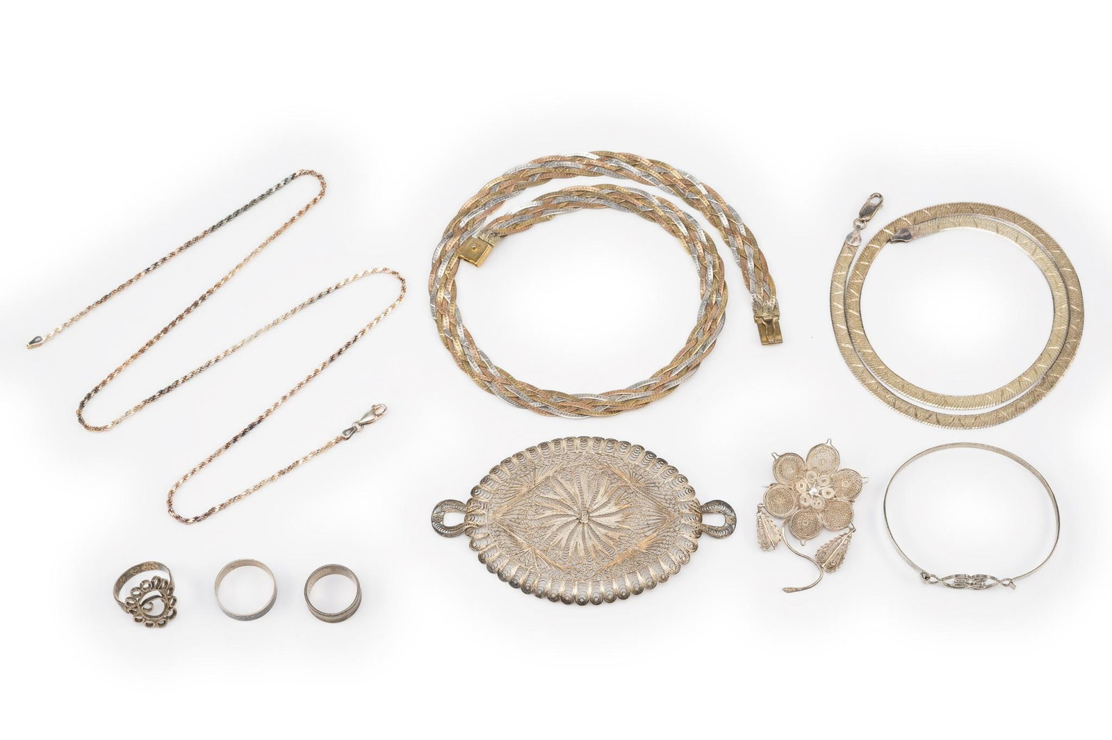 9 Pcs Sterling Silver Jewelry (1 of 10)