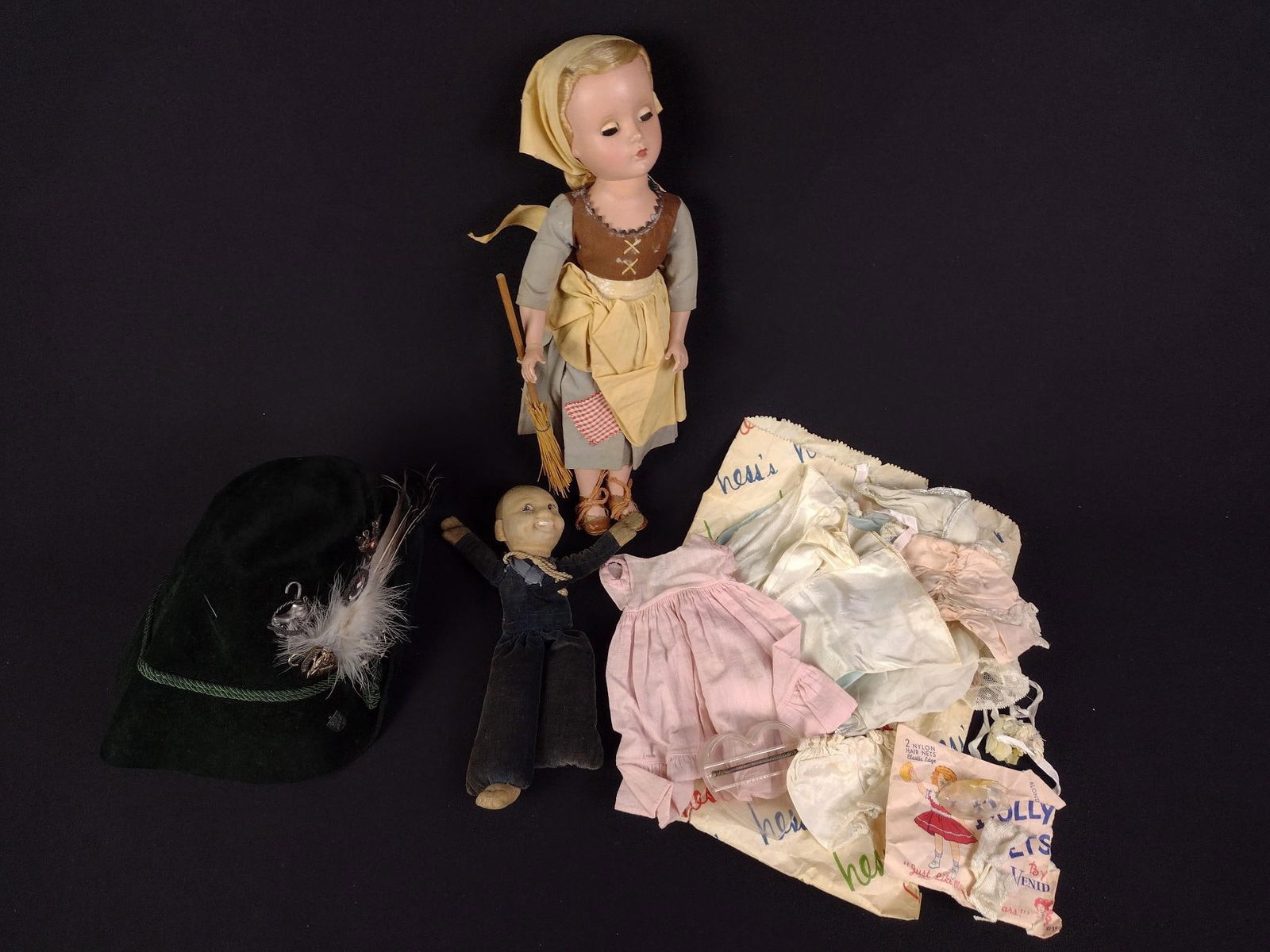 2 Dolls, Doll Clothing, and Green Alpine Hat (1 of 6)